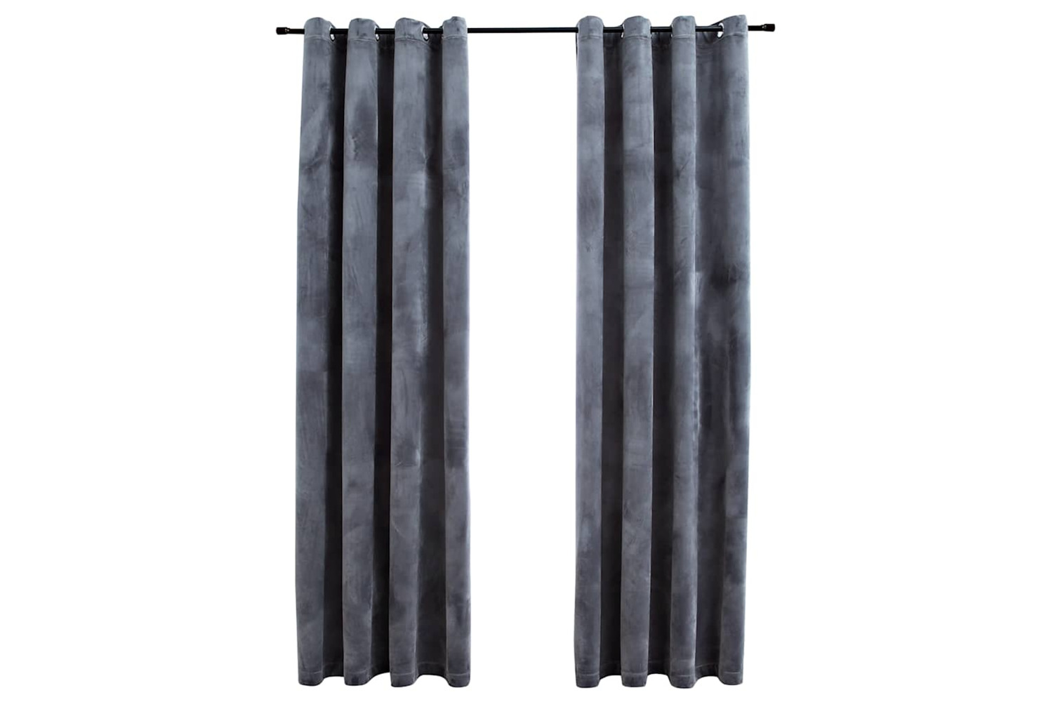 Vidaxl Blackout Curtains With Rings 2 Pcs Velvet Anthracite 140x225 Cm