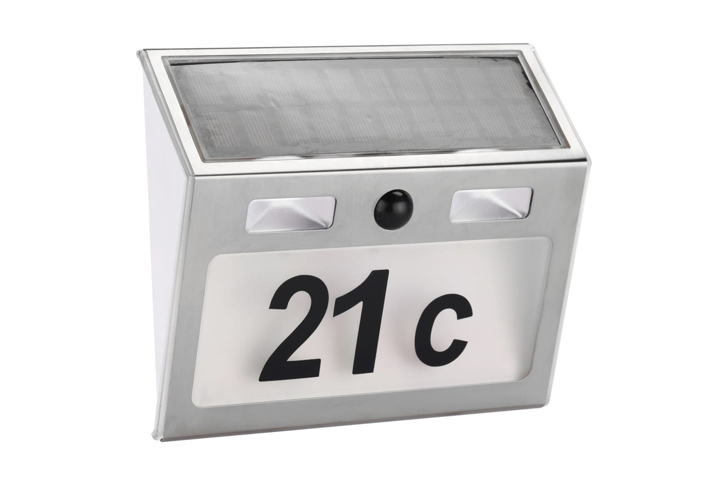 Hi Led Solar Illuminated House Number Silver