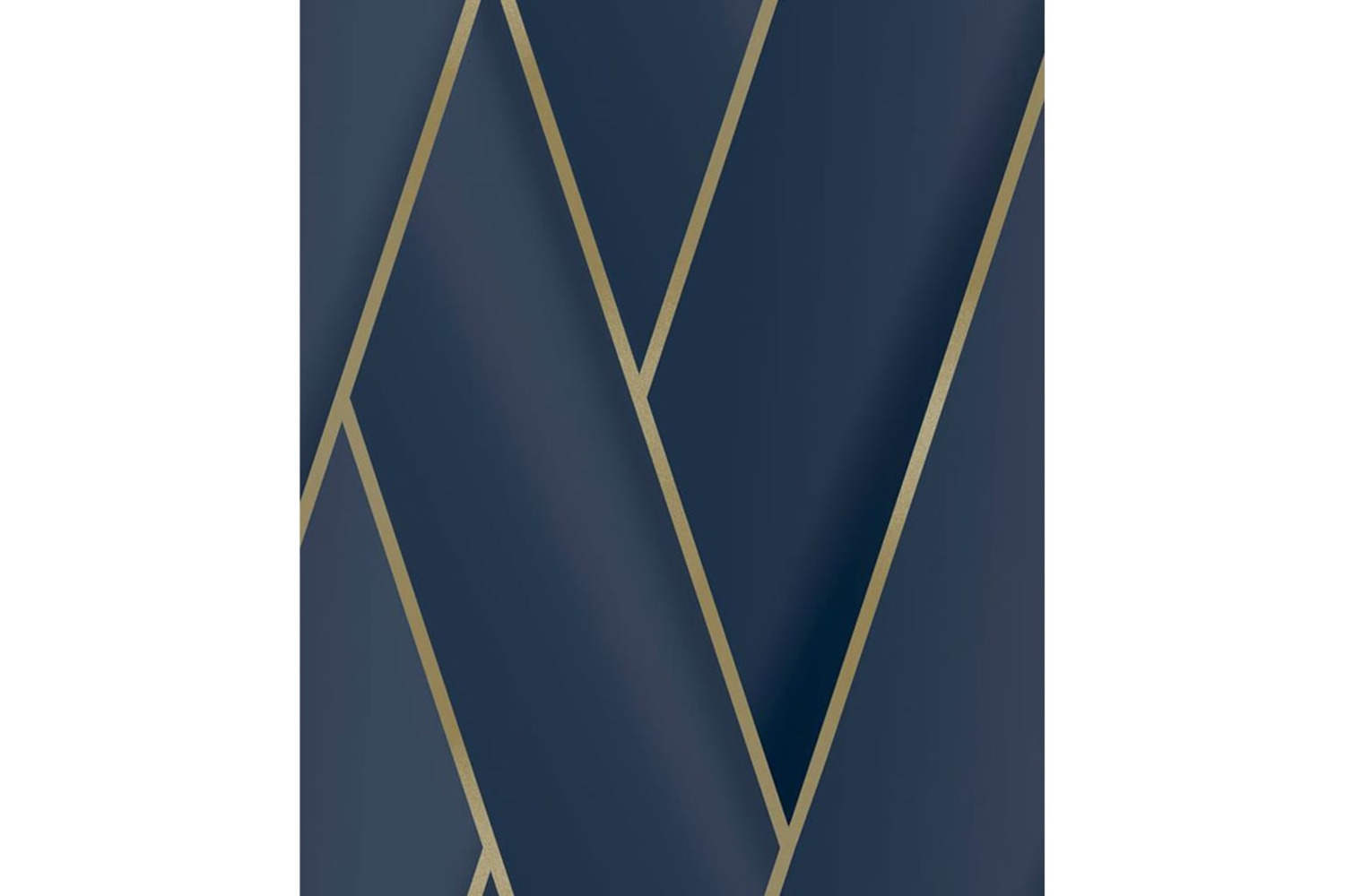 Dutch Wallcoverings 442574 Wallpaper Geometric Blue And Gold