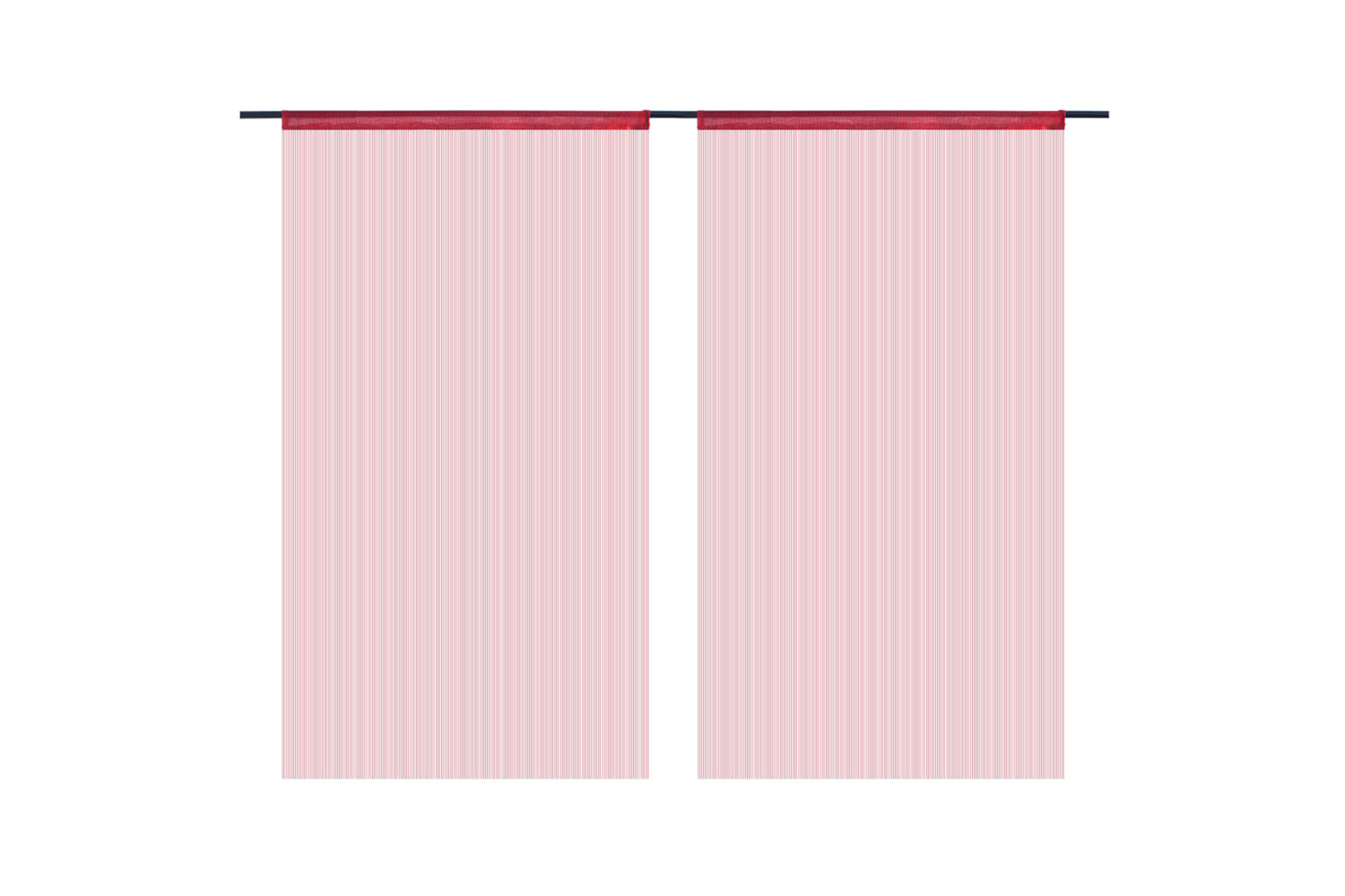 vidaXL 132408 String Curtains 2 Pcs 100x250cm Burgundy