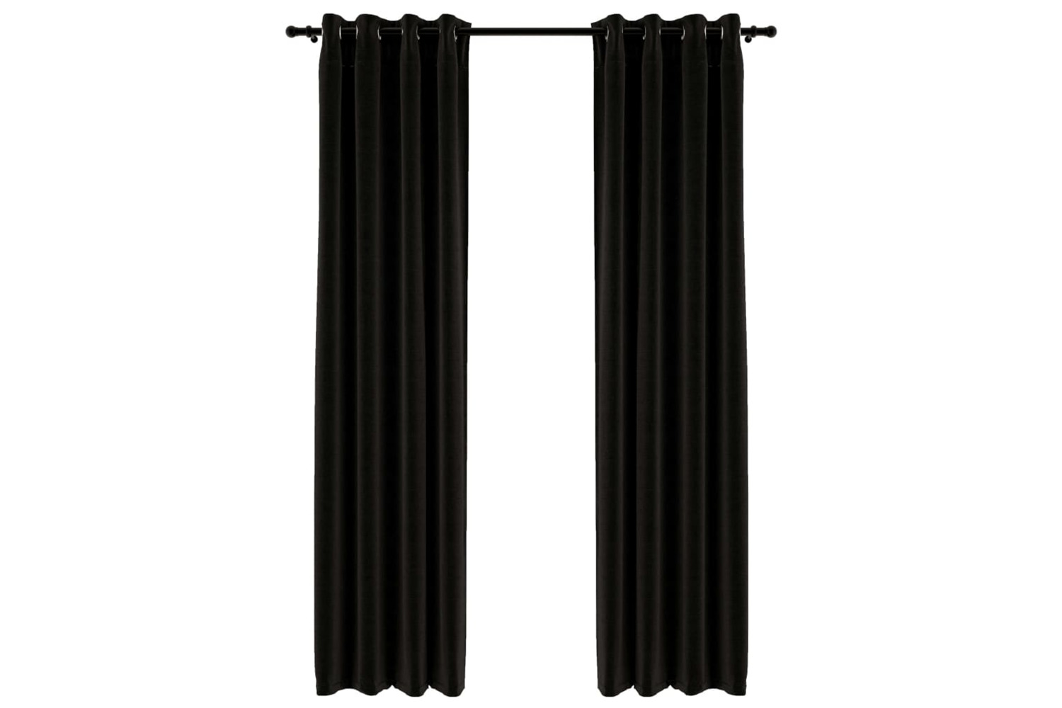 vidaXL 321162 Linen-look Blackout Curtains 2 Pcs Anthracite 140x245cm