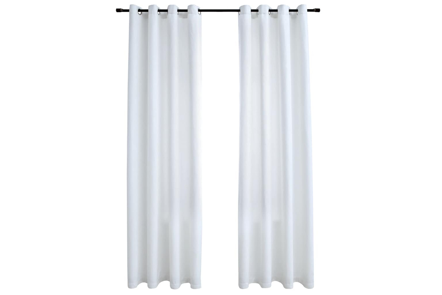 Vidaxl Blackout Curtains With Metal Rings 2 Pcs Off White 140x175 Cm