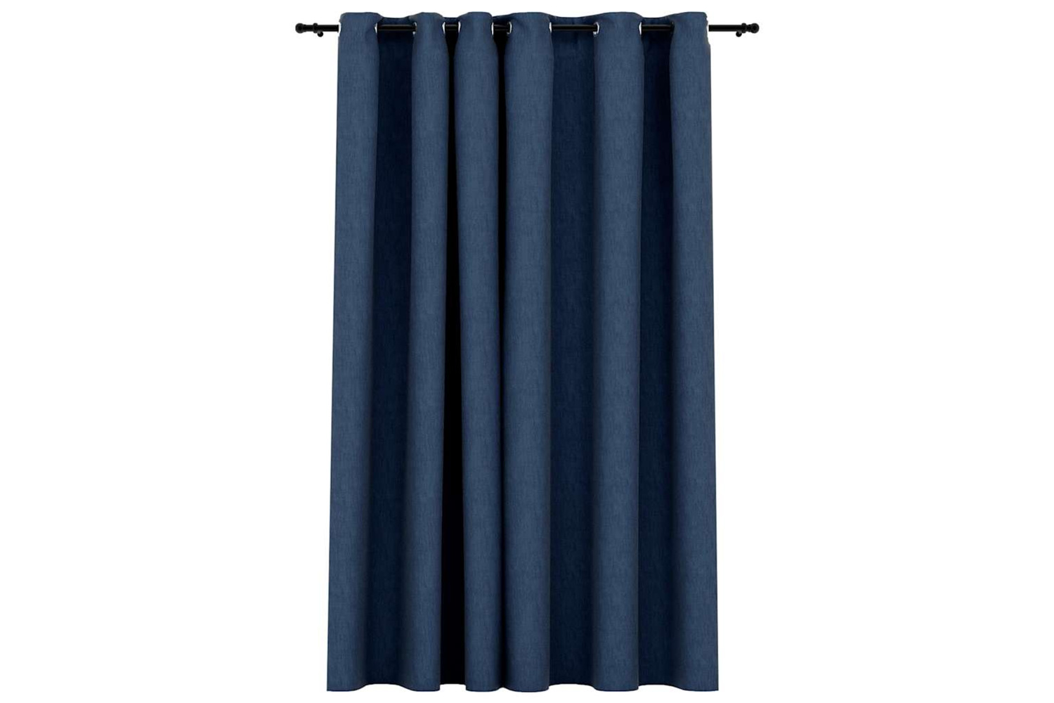 Vidaxl Linen-look Blackout Curtains With Grommets Blue 290x245cm