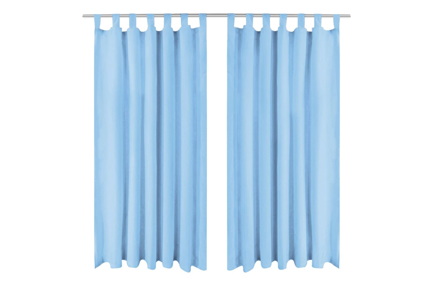 vidaXL 132221 Micro-satin Curtains 2 Pcs With Loops 140x245cm Turquoise