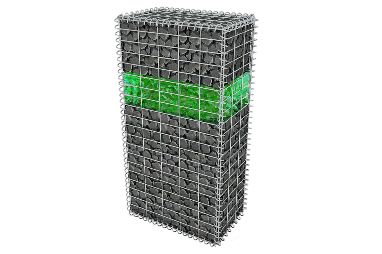 vidaXL 142315 Gabion Rocks Glass Green 60-120mm 25 Kg