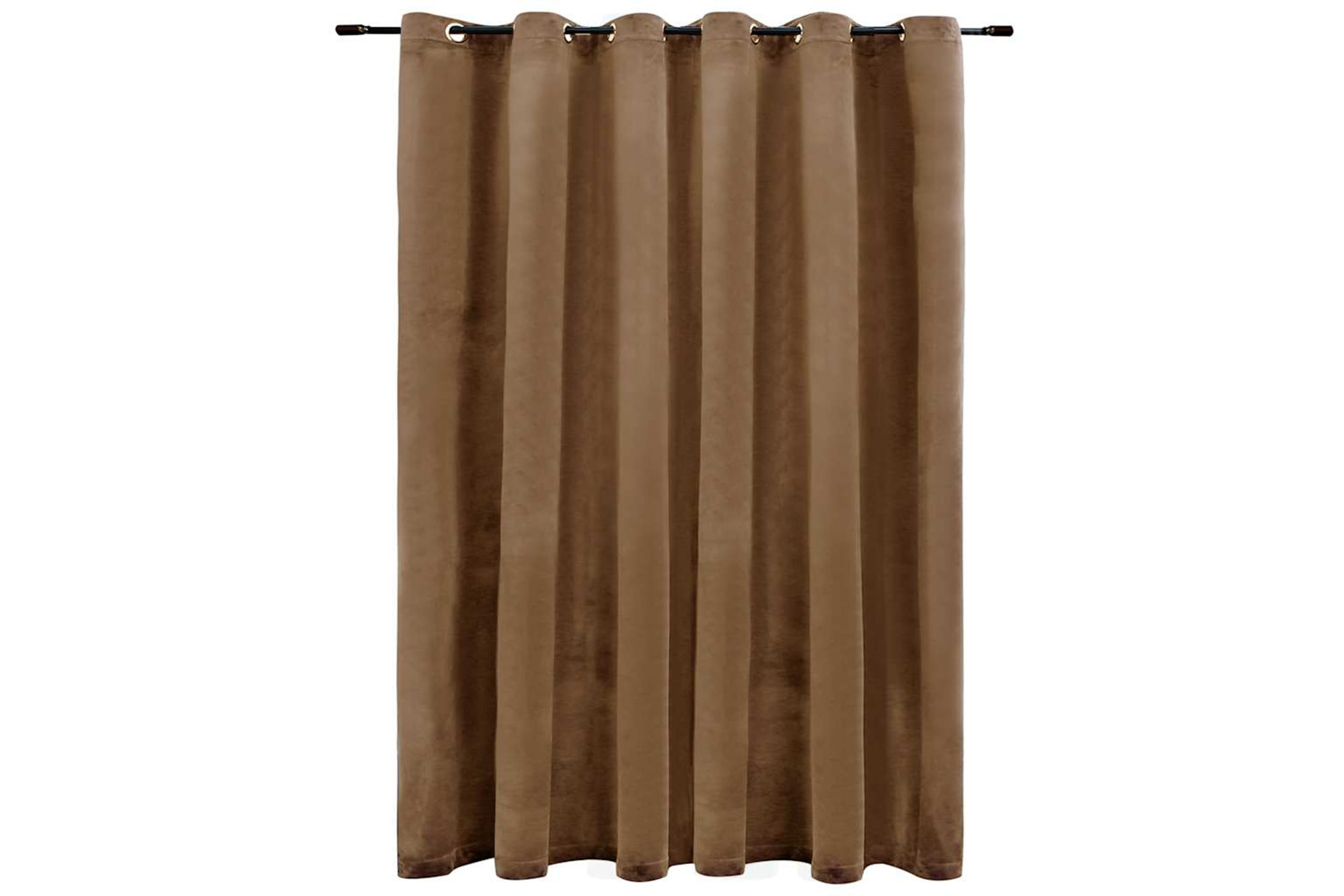Vidaxl Blackout Curtain With Metal Rings Velvet Beige 290x245 Cm