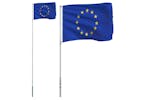 Vidaxl 3147144 Europe Flag And Pole 5.55 M Aluminium
