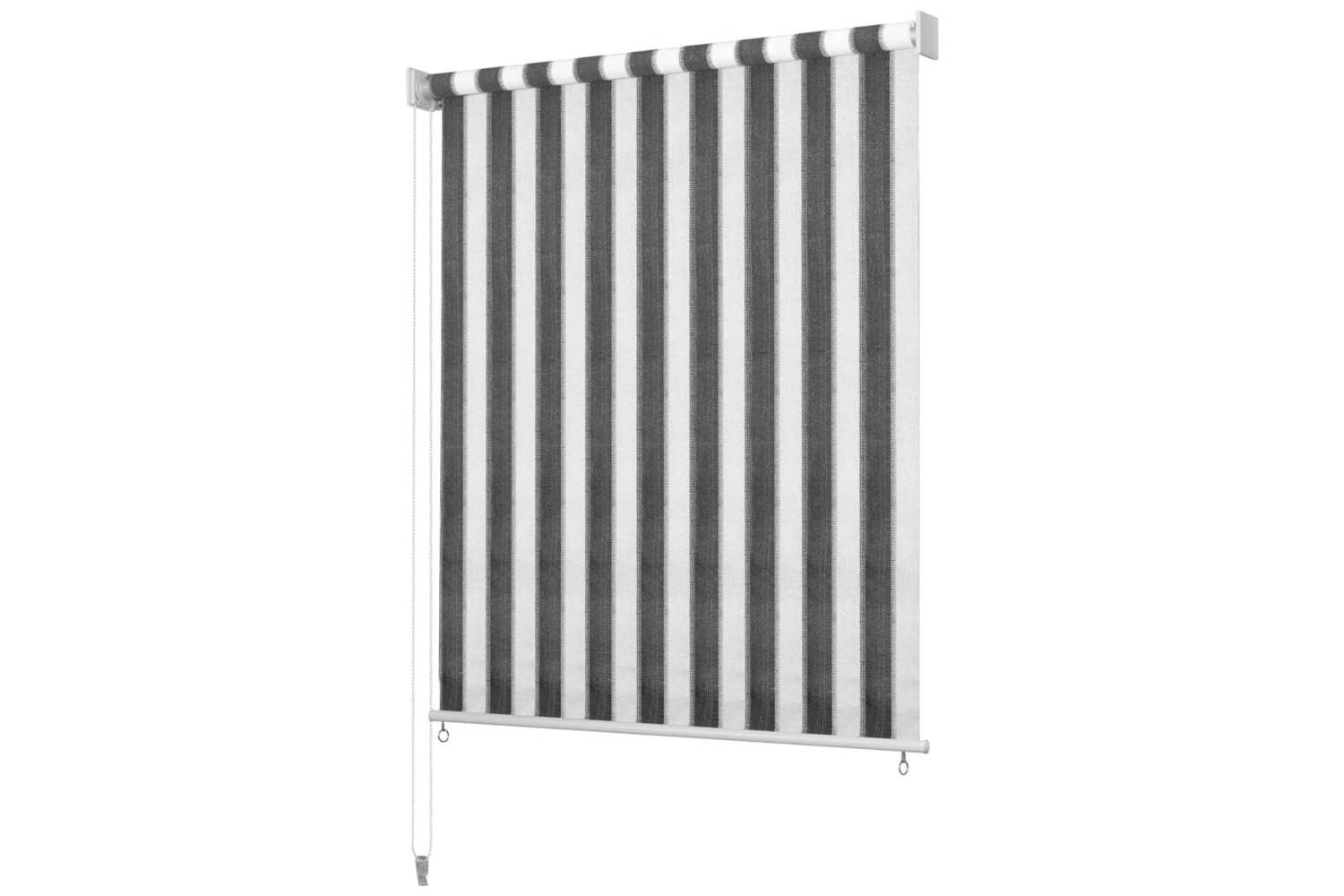 vidaXL 312696 Outdoor Roller Blind 140x230cm Anthracite And White Stripe