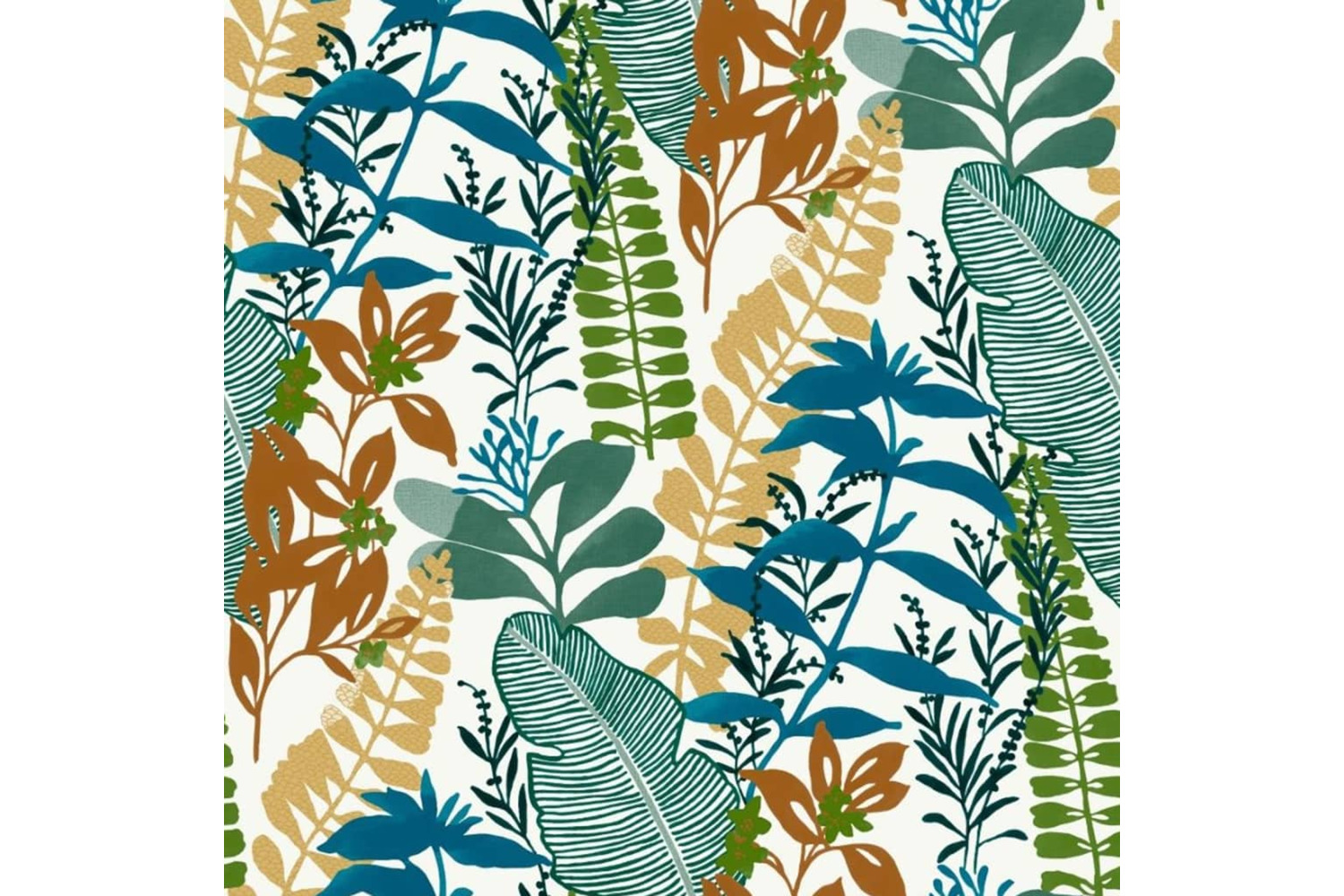 Noordwand 440439 Good Vibes Wallpaper Big Leaves Blue And Green
