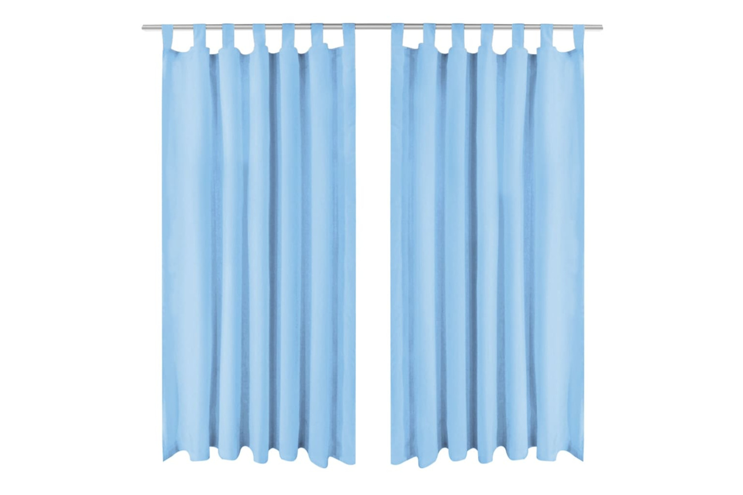 vidaXL 132220 Micro-satin Curtains 2 Pcs With Loops 140x225cm Turquoise