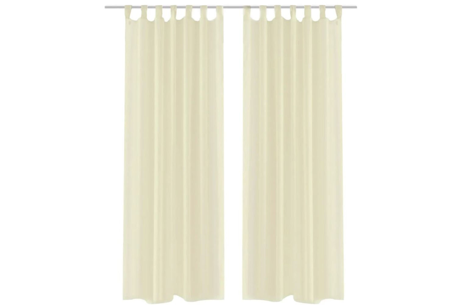 vidaXL 130201 Cream Sheer Curtain 140 X 225cm 2 Pcs