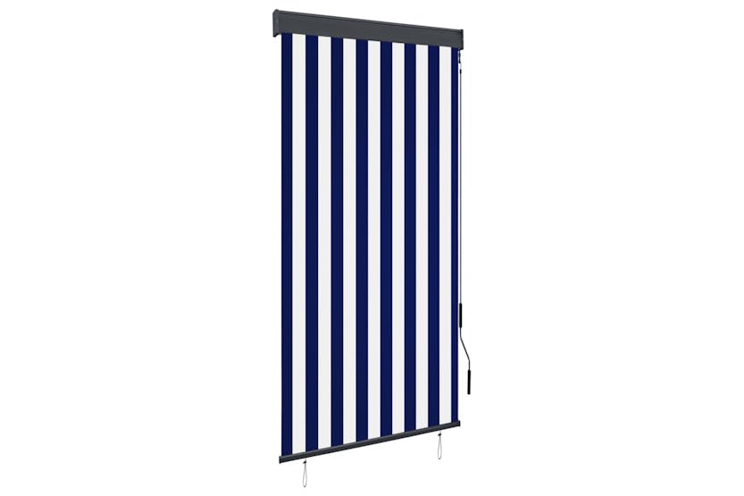 Vidaxl 145949 Outdoor Roller Blind 80x250 Cm Blue And White