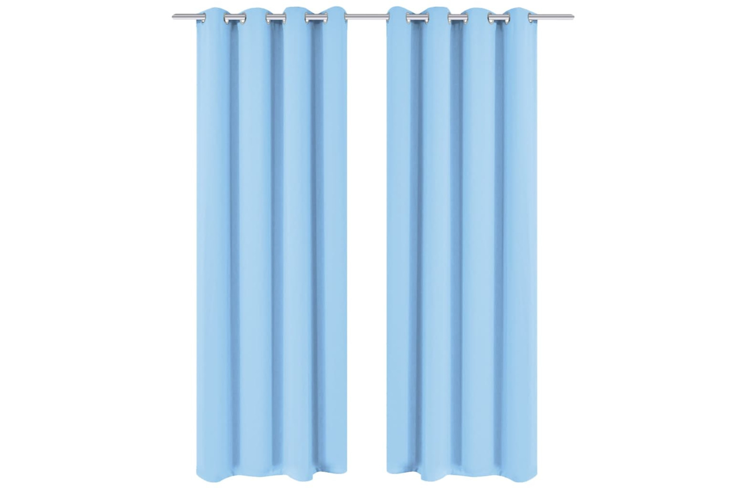 vidaXL 132208 Blackout Curtains 2 Pcs With Metal Eyelets 135x245cm Turquoise