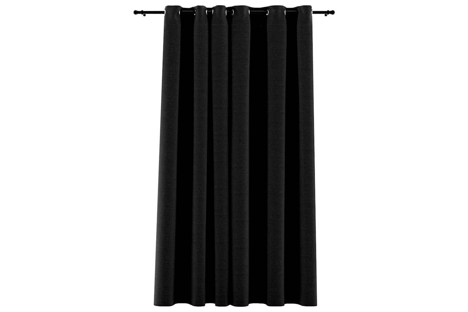 Vidaxl Linen-look Blackout Curtains With Gromments Anthracite 290x245cm