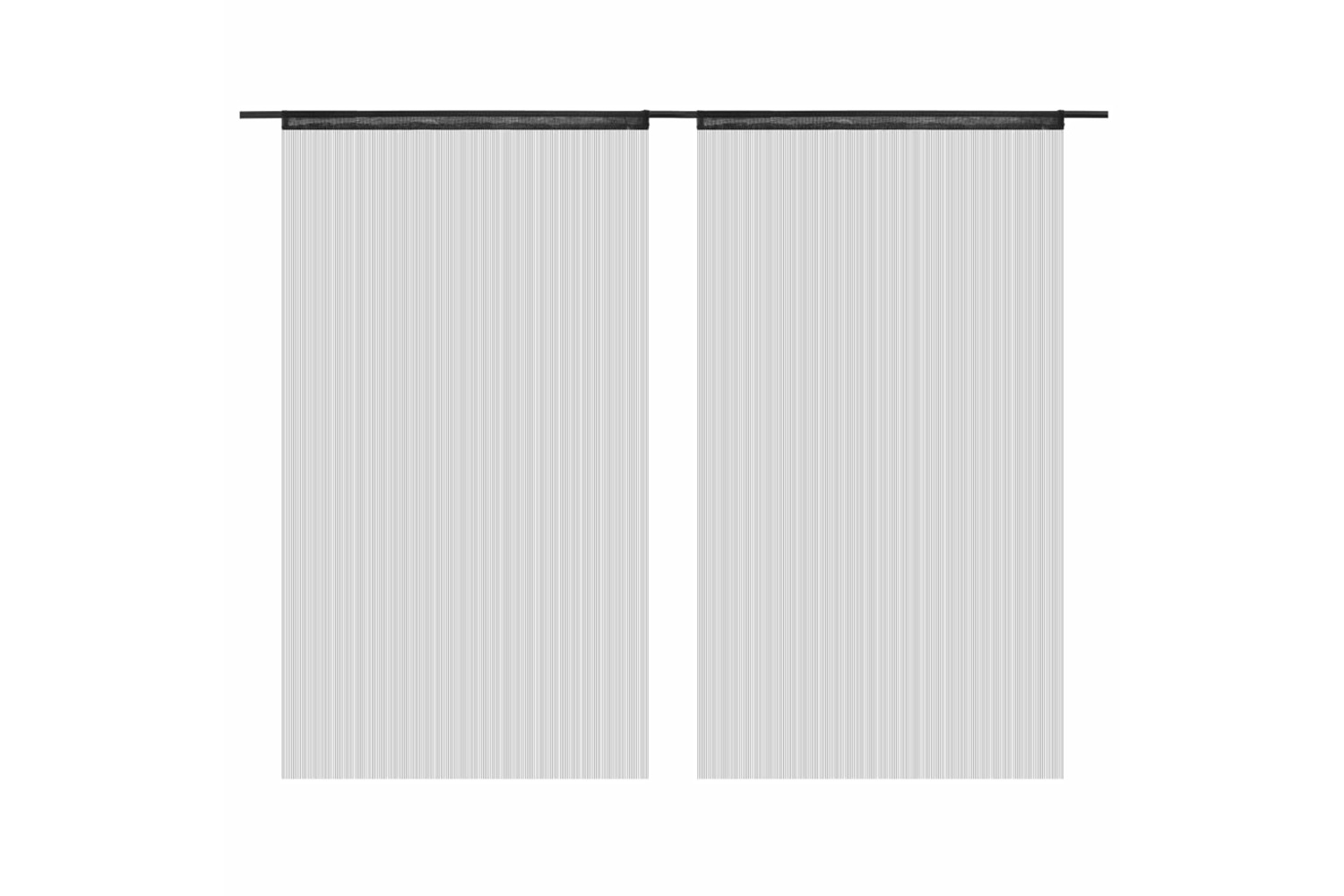 vidaXL 132401 String Curtains 2 Pcs 140x250cm Black
