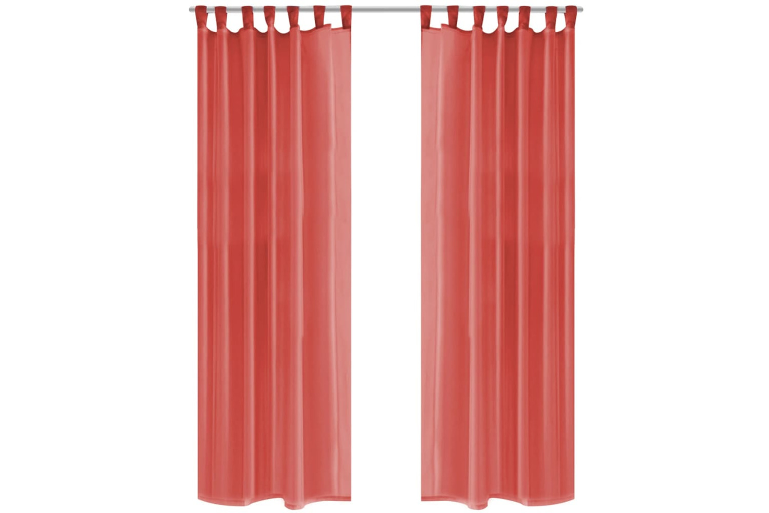vidaXL 132252 Voile Curtains 2 Pcs 140x225cm Red