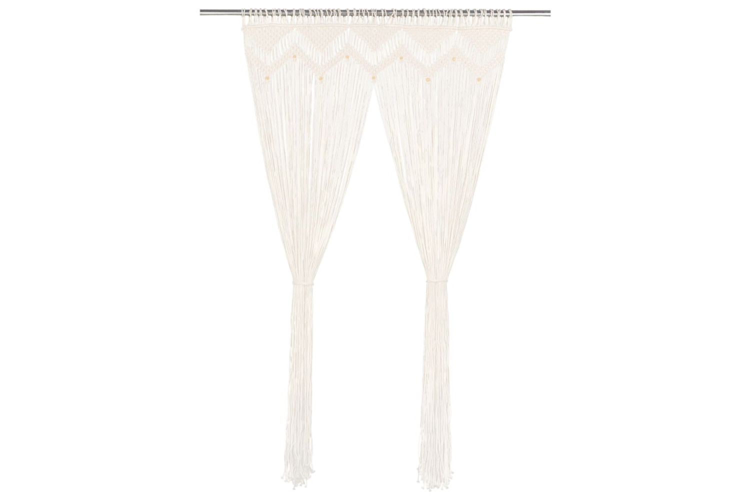 vidaXL 133908 Macrame Curtain 140x240cm Cotton