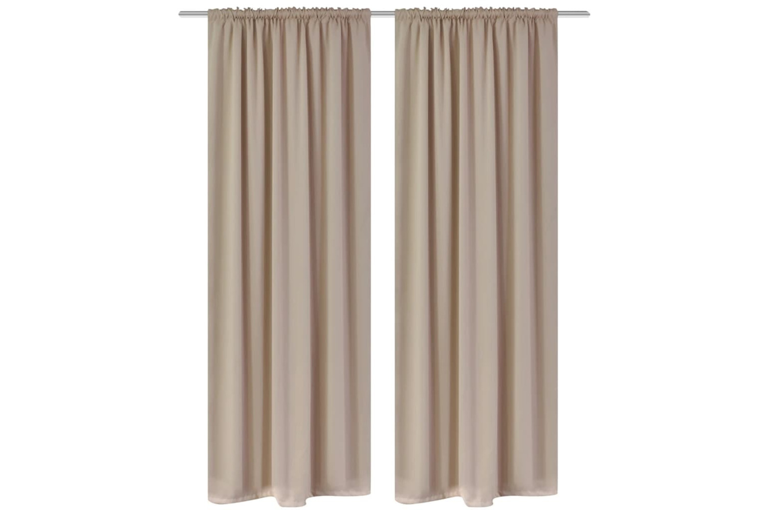 vidaXL 130374 2 Pcs Cream Slot-headed Blackout Curtains 135 X 245cm