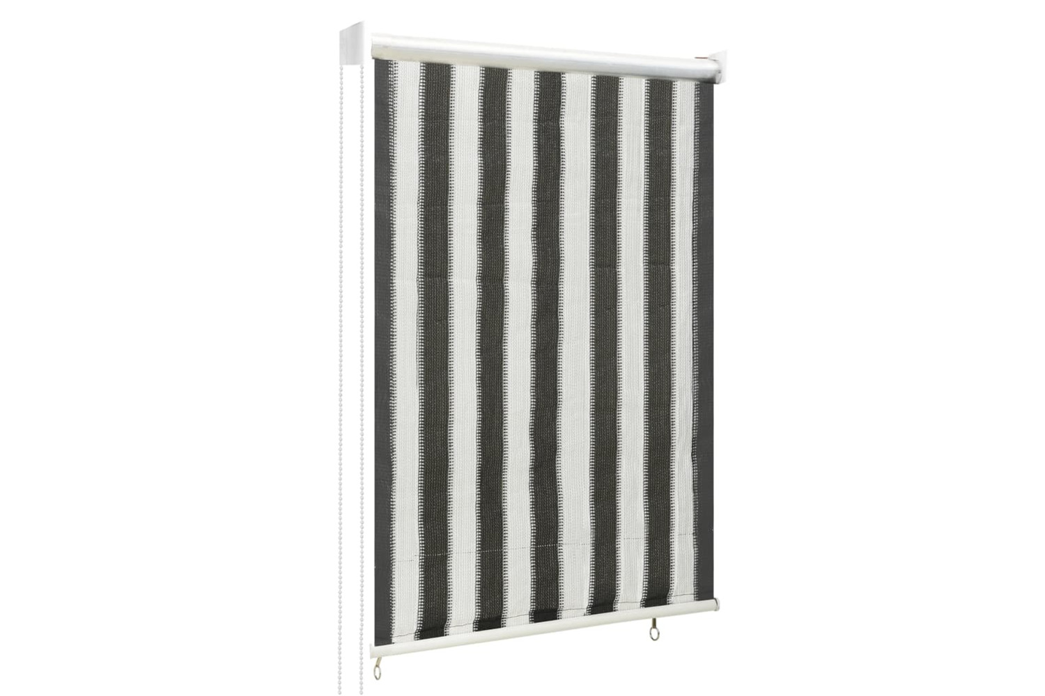 vidaXL Outdoor Roller Blind 60x140cm Anthracite And White Stripe