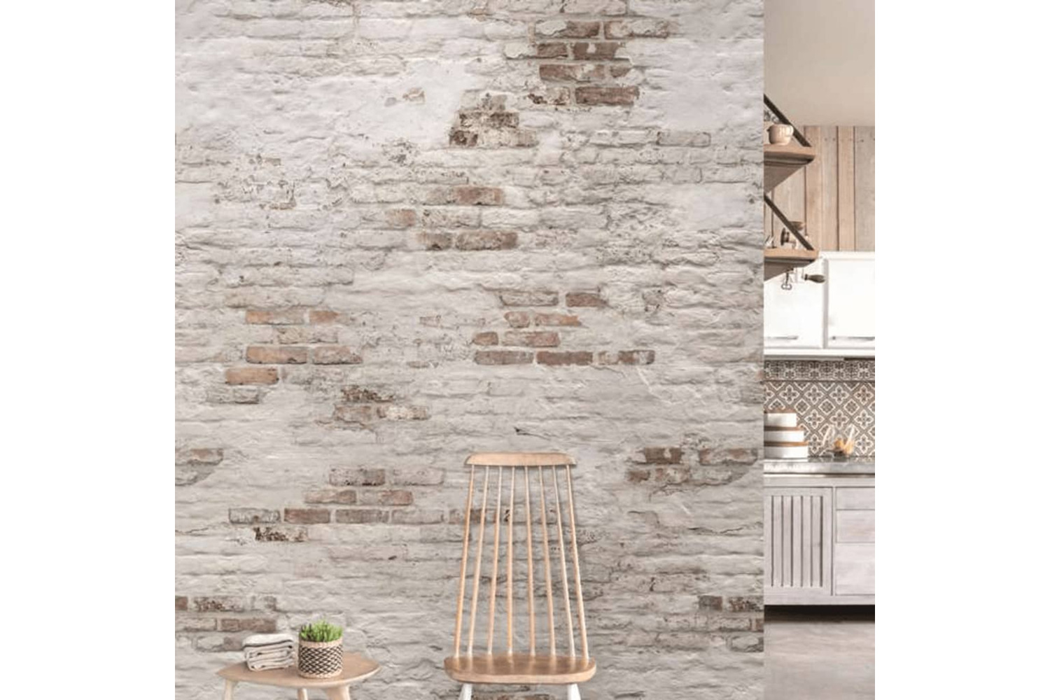 Dutch Wallcoverings 426258 Photo Mural Old Brick Wall Beige And Brown