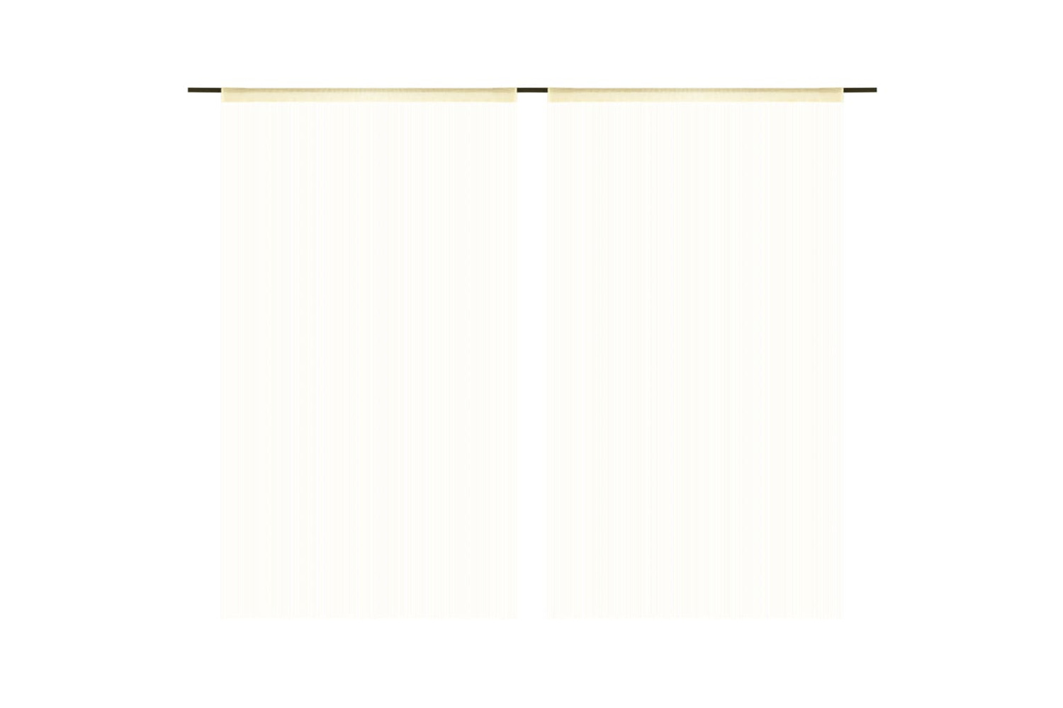vidaXL 132403 String Curtains 2 Pcs 140x250cm Cream