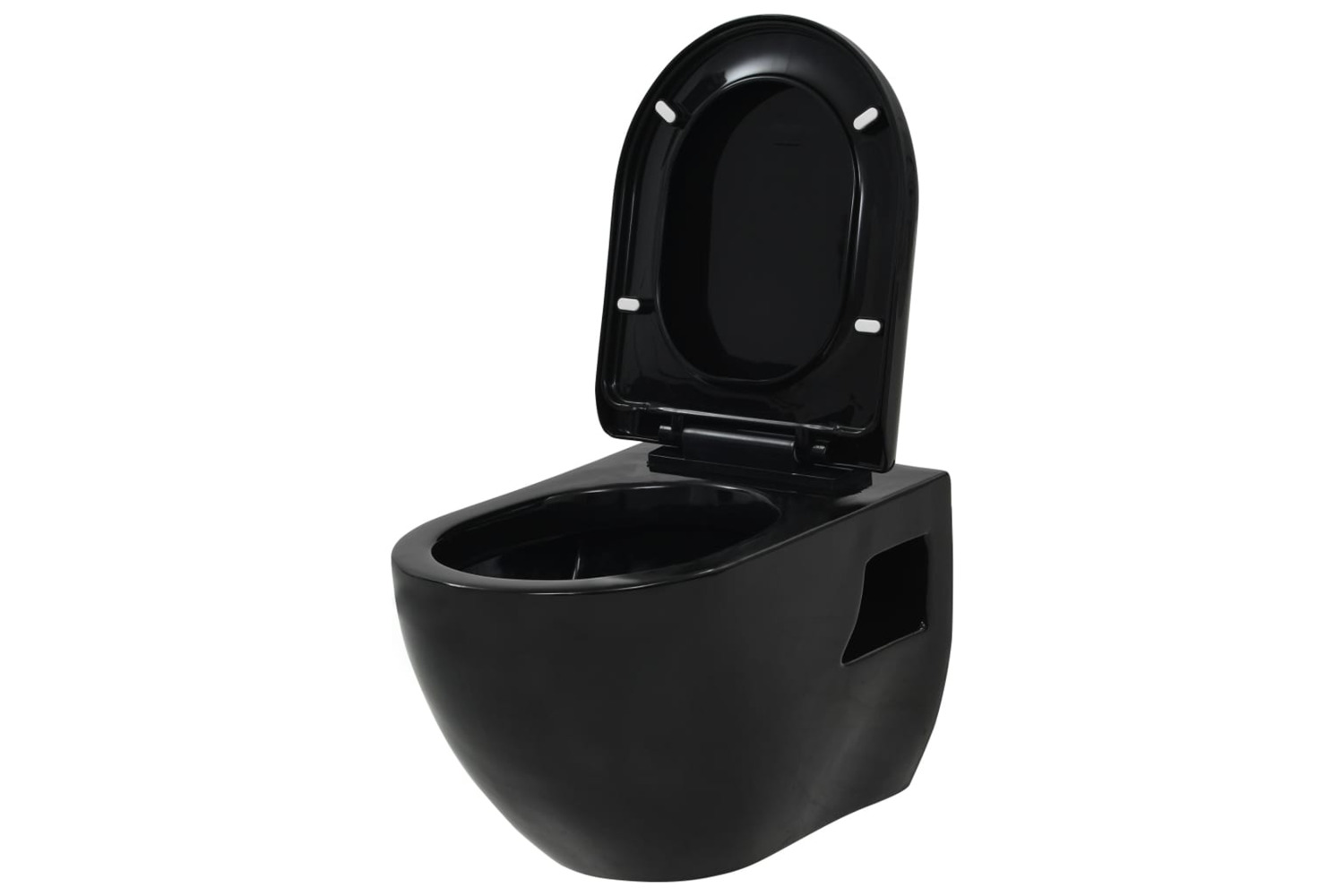 vidaXL 143023 Wall-hung Toilet Ceramic Black