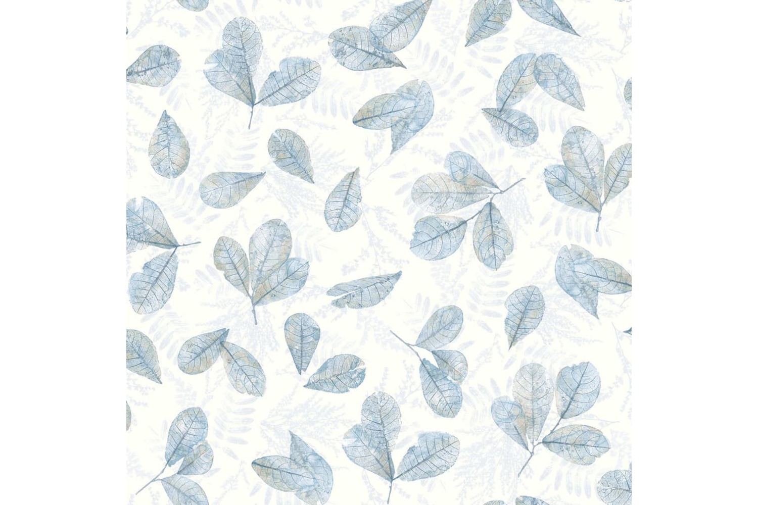 Noordwand 434269 Evergreen Wallpaper Leaves White And Blue