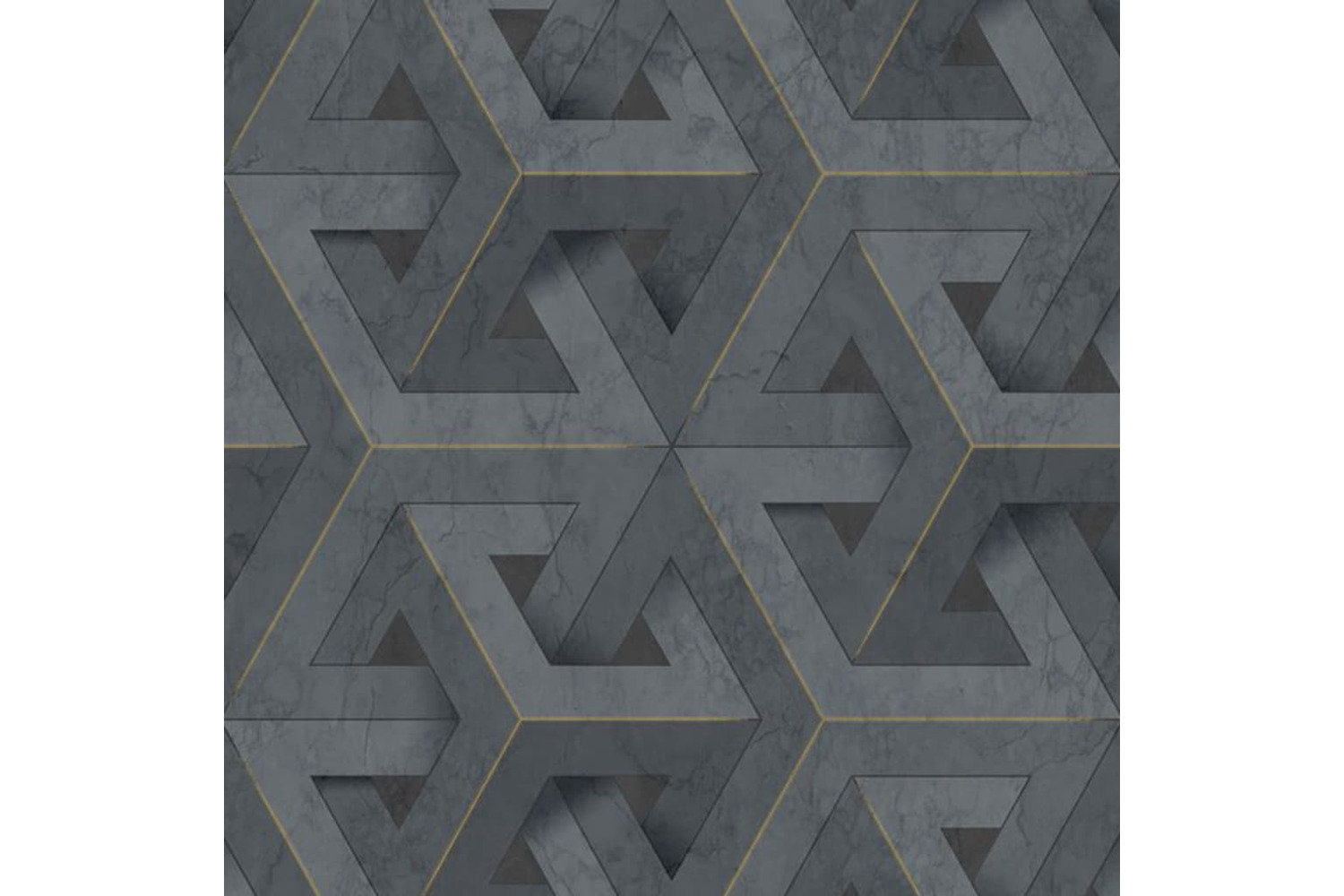 Dutch Wallcoverings 442572 Wallpaper Onyx Anthracite And Gold