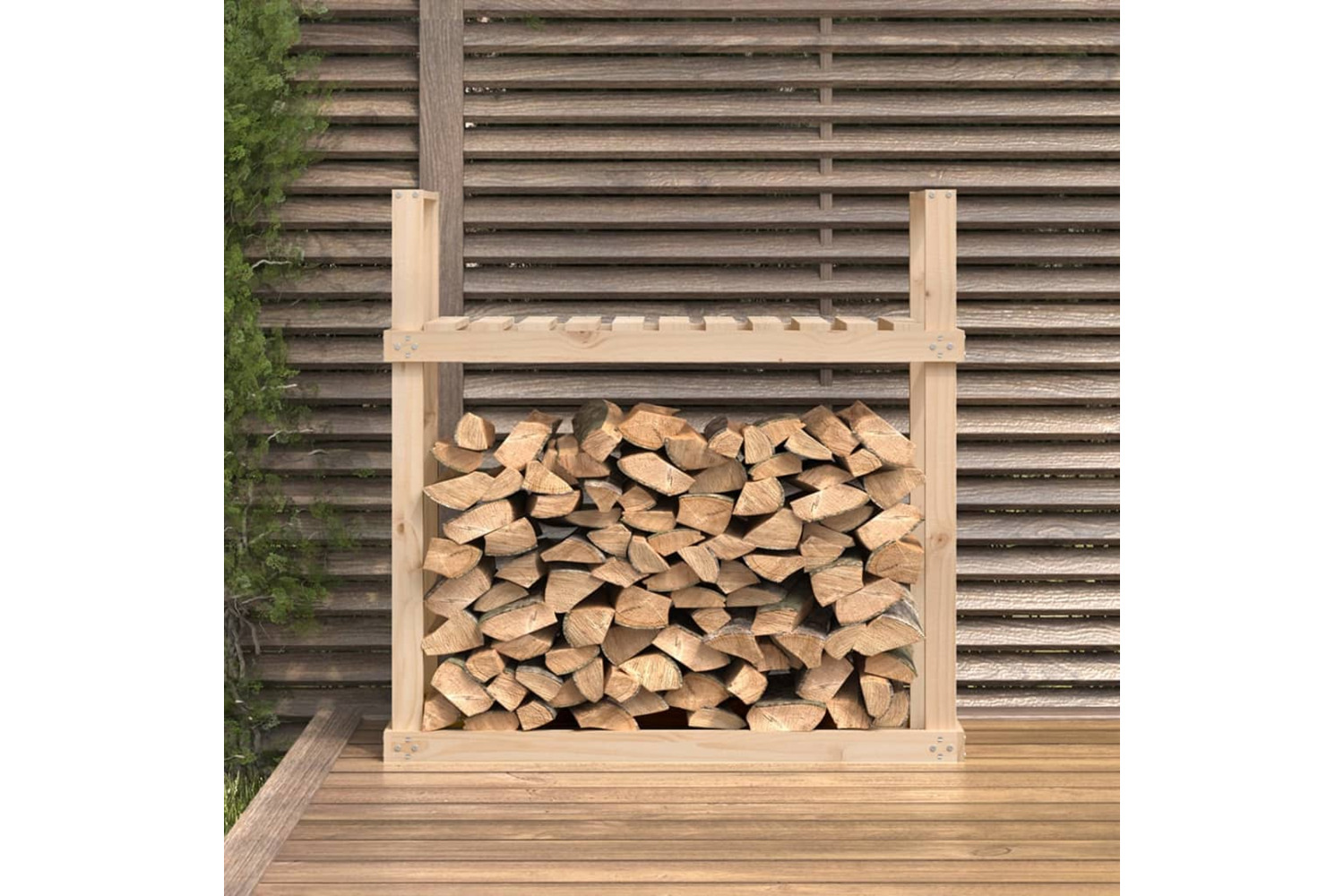 vidaXL 823857 Firewood Rack 110x35x108.5cm Solid Wood Pine