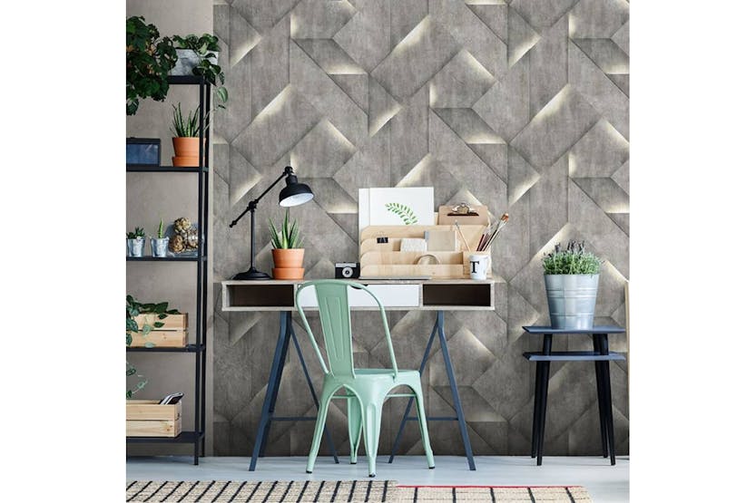 Dutch Wallcoverings 442577 Wallpaper Onyx Dark Grey