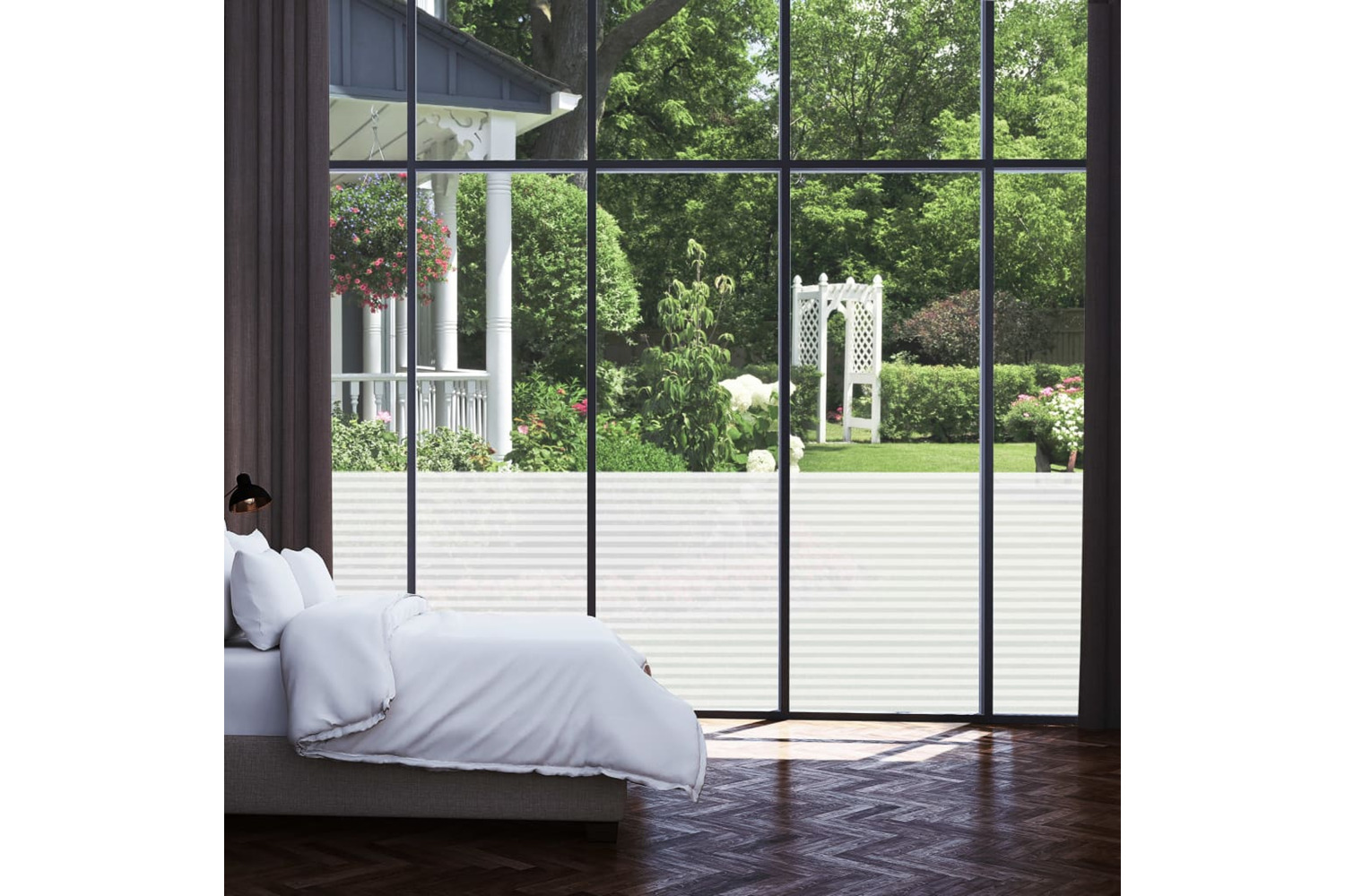 vidaXL 146109 Frosted Privacy Window Film Adhesive Stripes 0.9x100 M