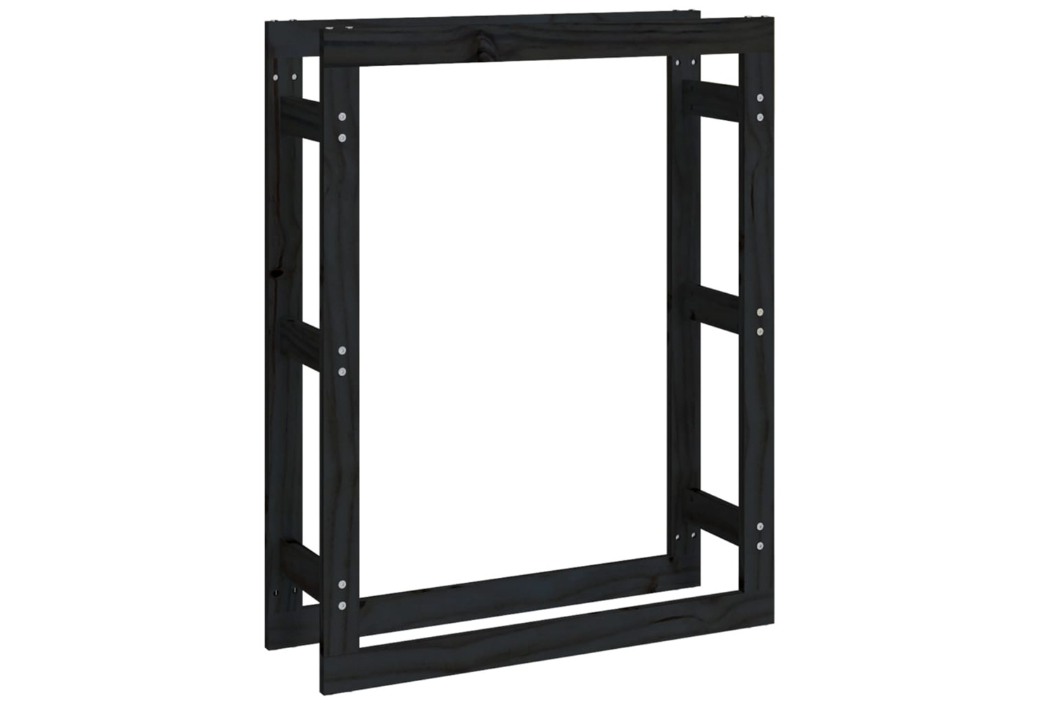 vidaXL 822421 Firewood Rack Black 80x25x100cm Solid Wood Pine