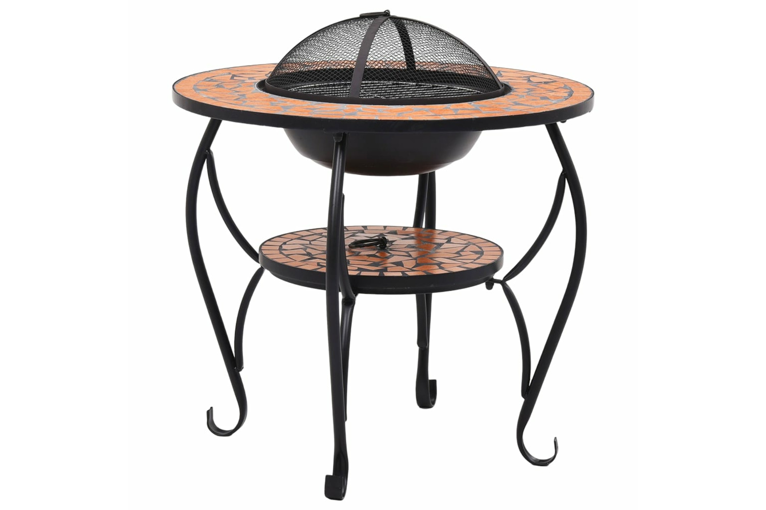 vidaXL 46723 Mosaic Fire Pit Table Terracotta 68cm Ceramic