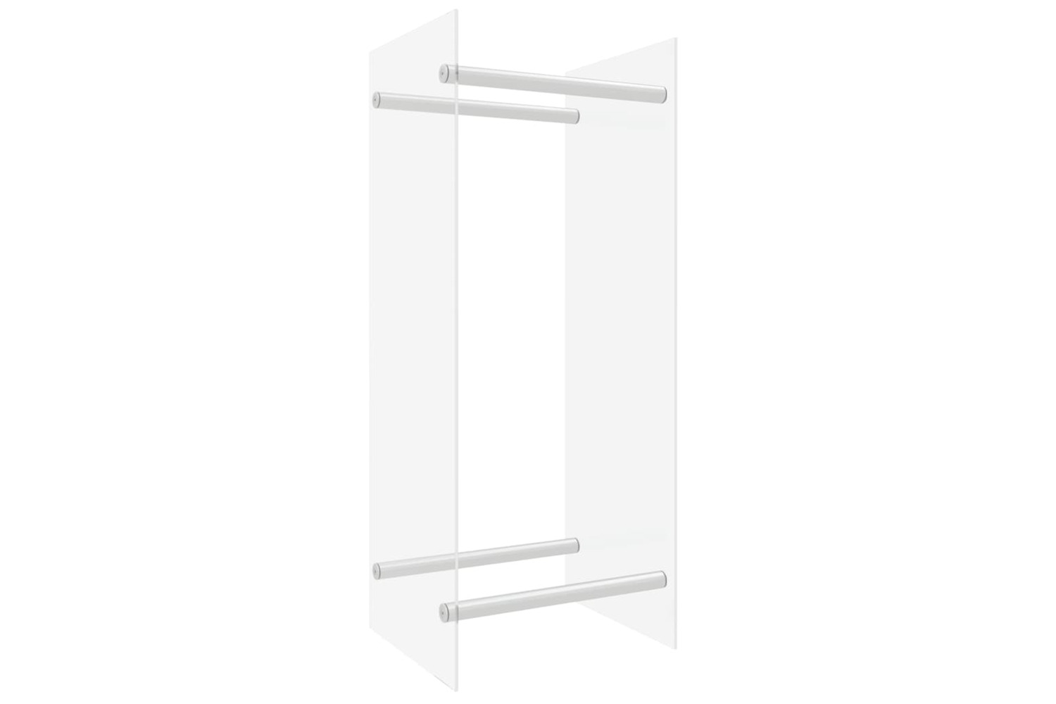 vidaXL 327466 Firewood Rack Transparent 40x35x100cm Tempered Glass