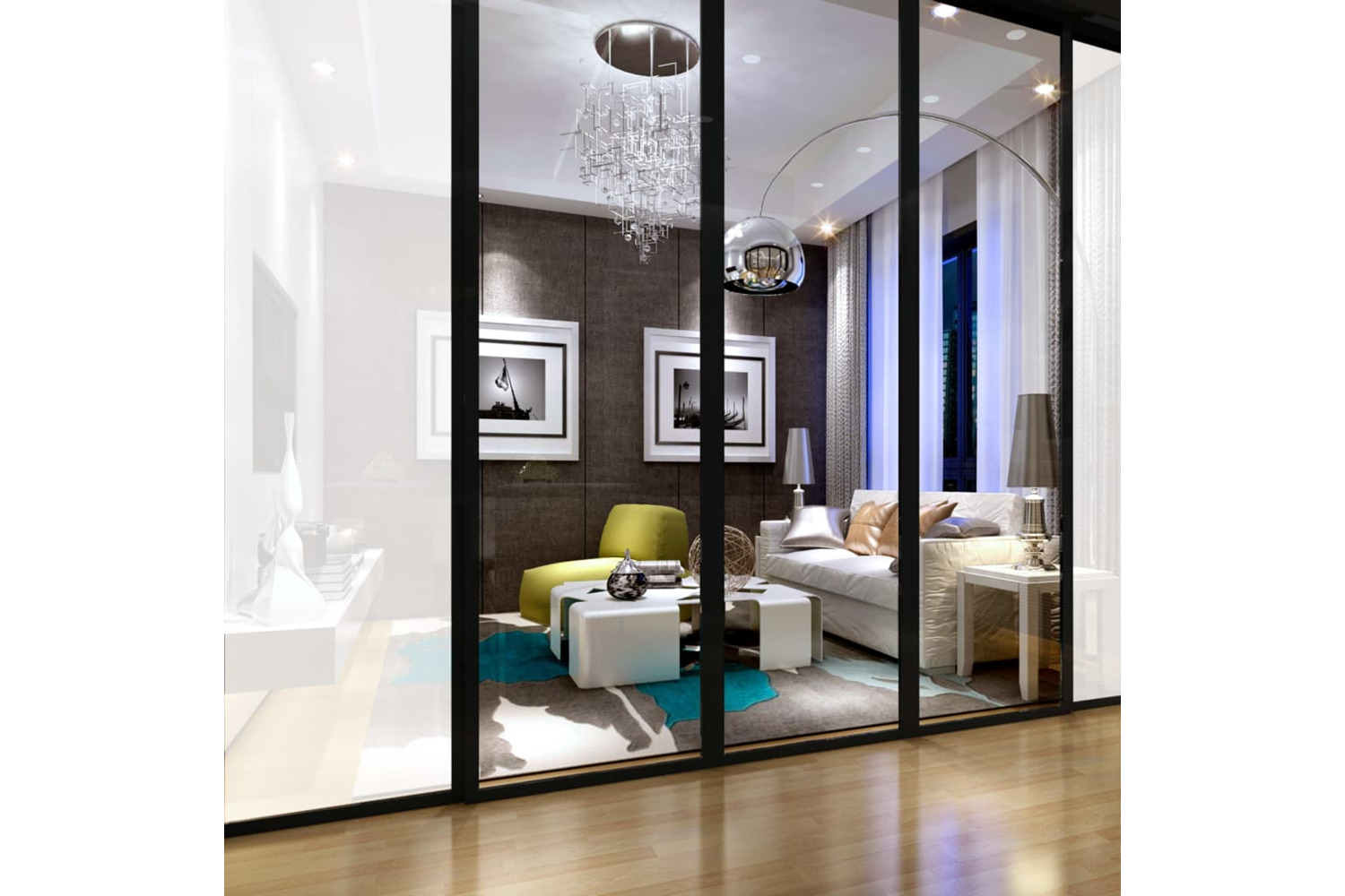 vidaXL 142783 Pure Frosted Privacy Window Film Milk Glass Adhesive 0.9x50 M