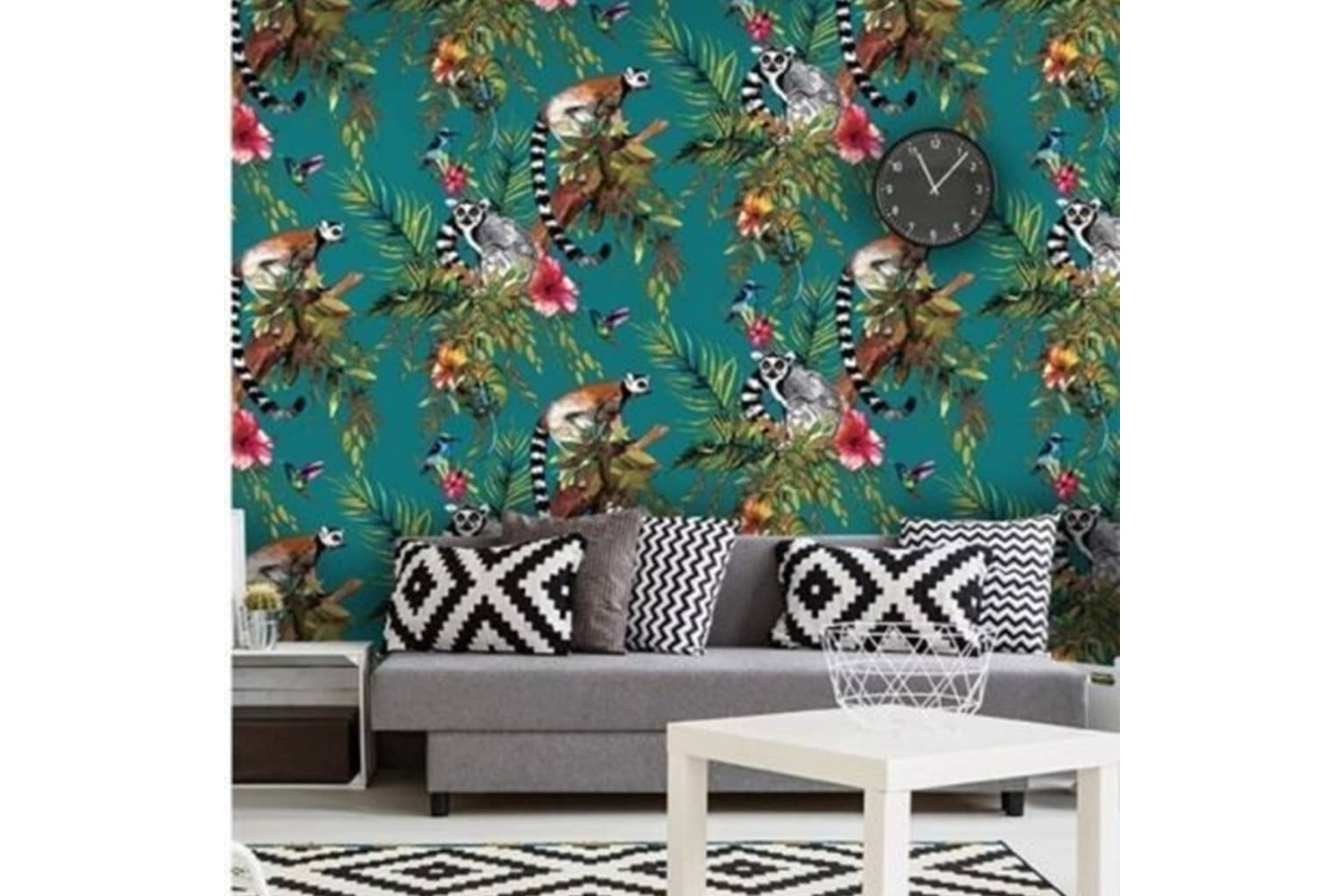 Dutch Wallcoverings 422404 Wallpaper Lemur Green 12402