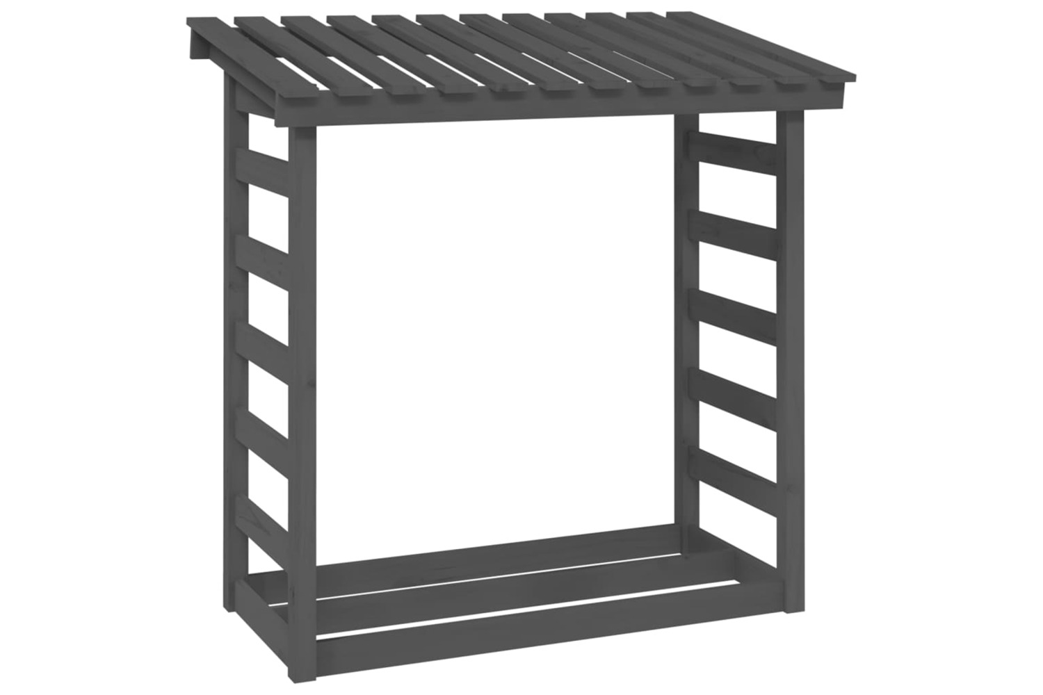 vidaXL 822439 Firewood Rack Grey 108x64.5x110cm Solid Wood Pine