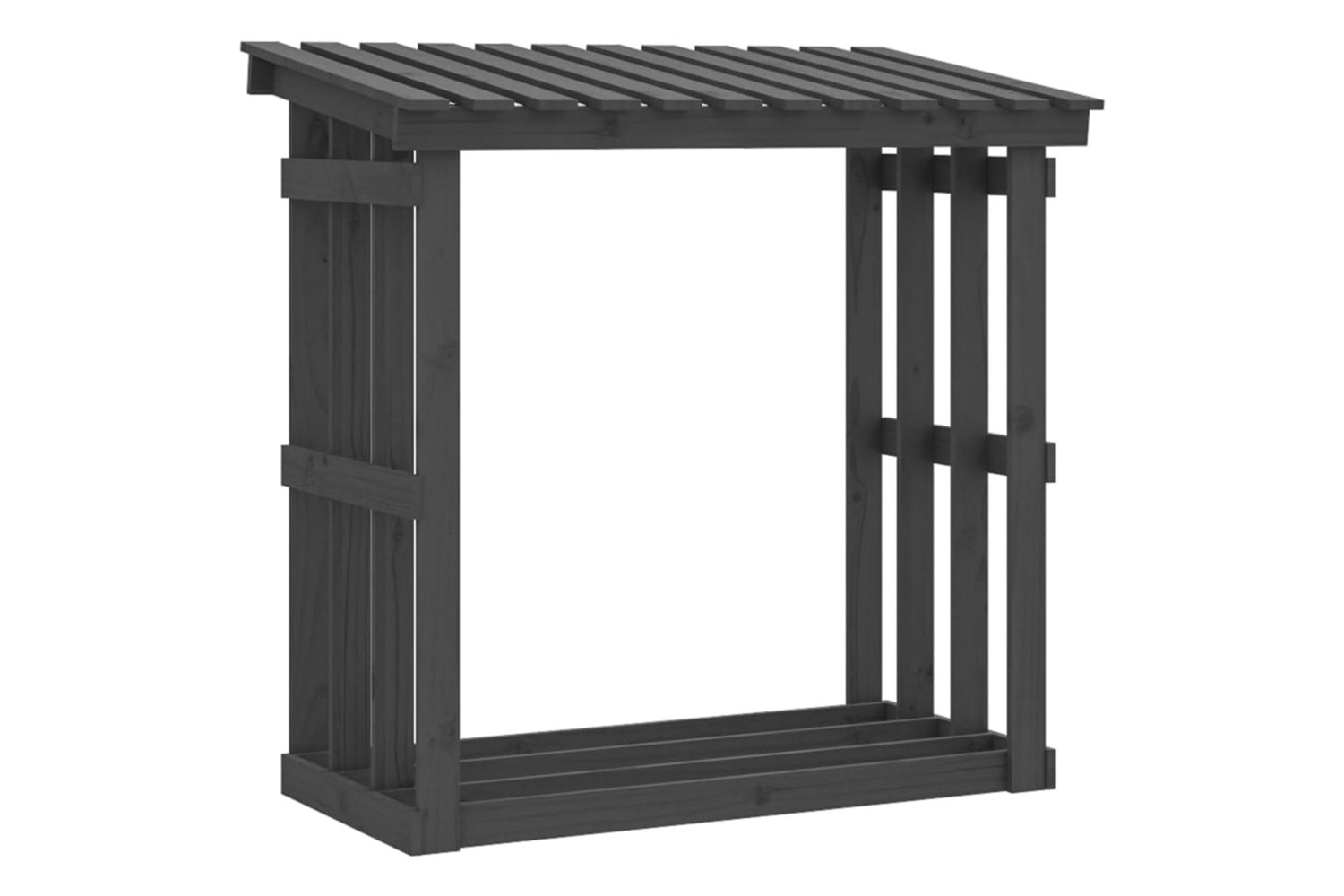 vidaXL 822429 Firewood Rack Grey 108x64.5x109cm Solid Wood Pine
