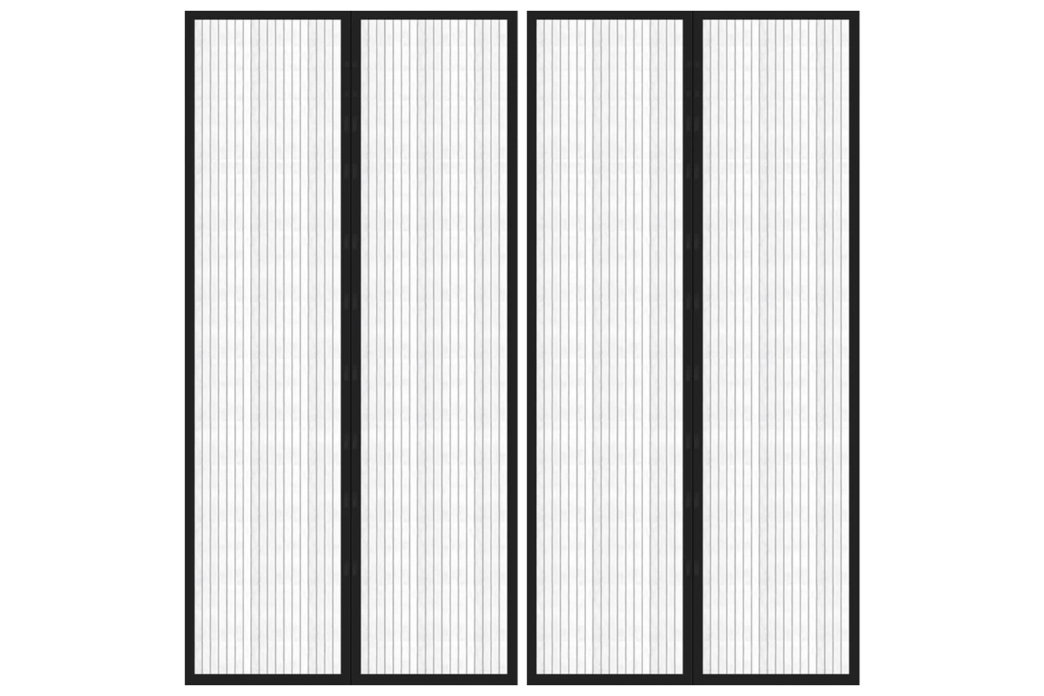 vidaXL 314687 Insect Door Curtains 2 Pcs With Magnet Blocks Black 220x100cm