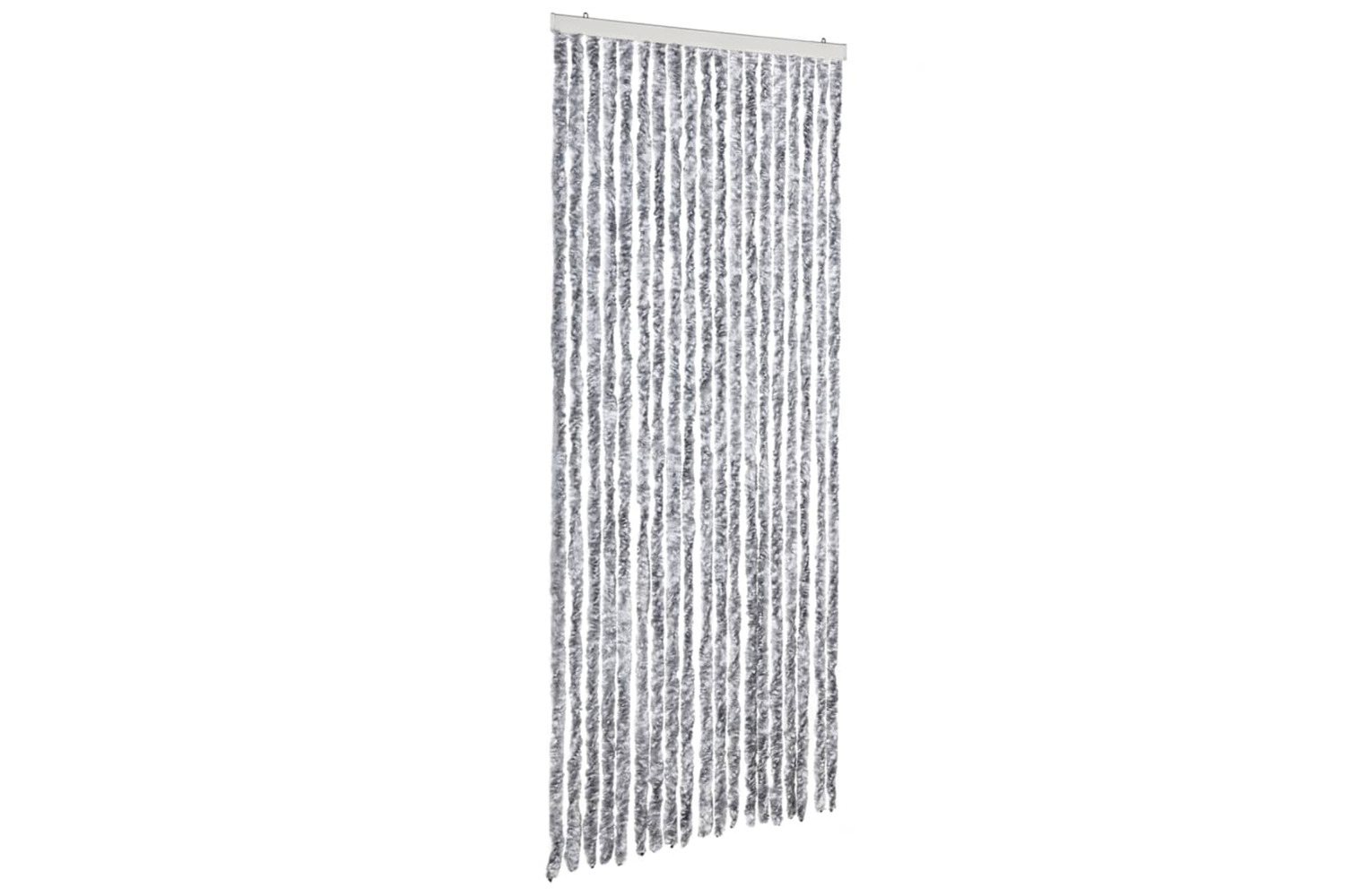 vidaXL Insect Curtain White And Grey 56x185cm Chenille