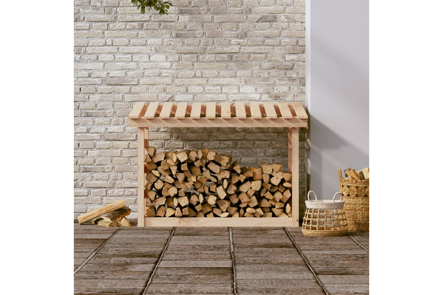 vidaXL 822442 Firewood Rack 108x64.5x78cm Solid Wood Pine