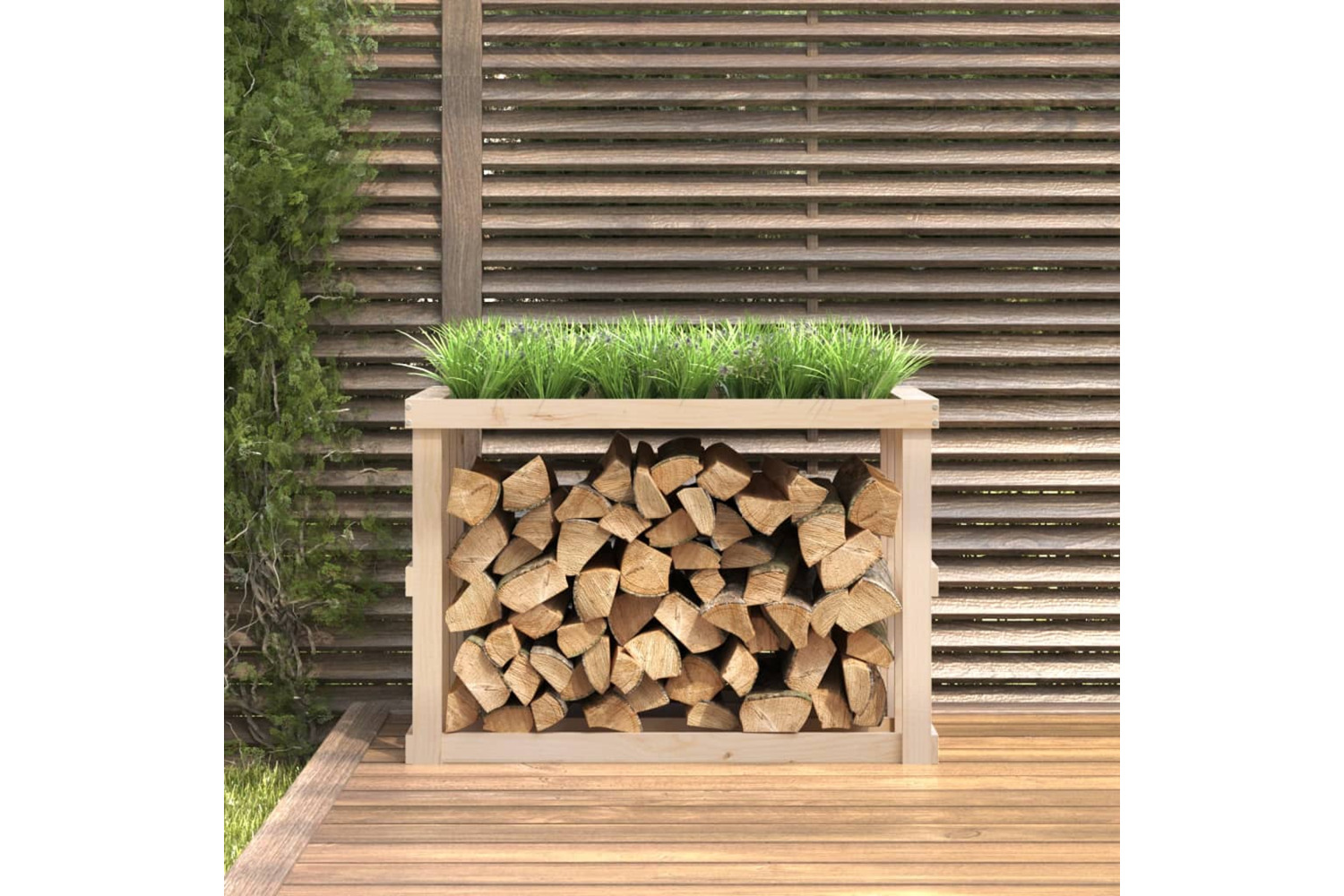 vidaXL 822631 Outdoor Log Holder 108x52x74cm Solid Wood Pine