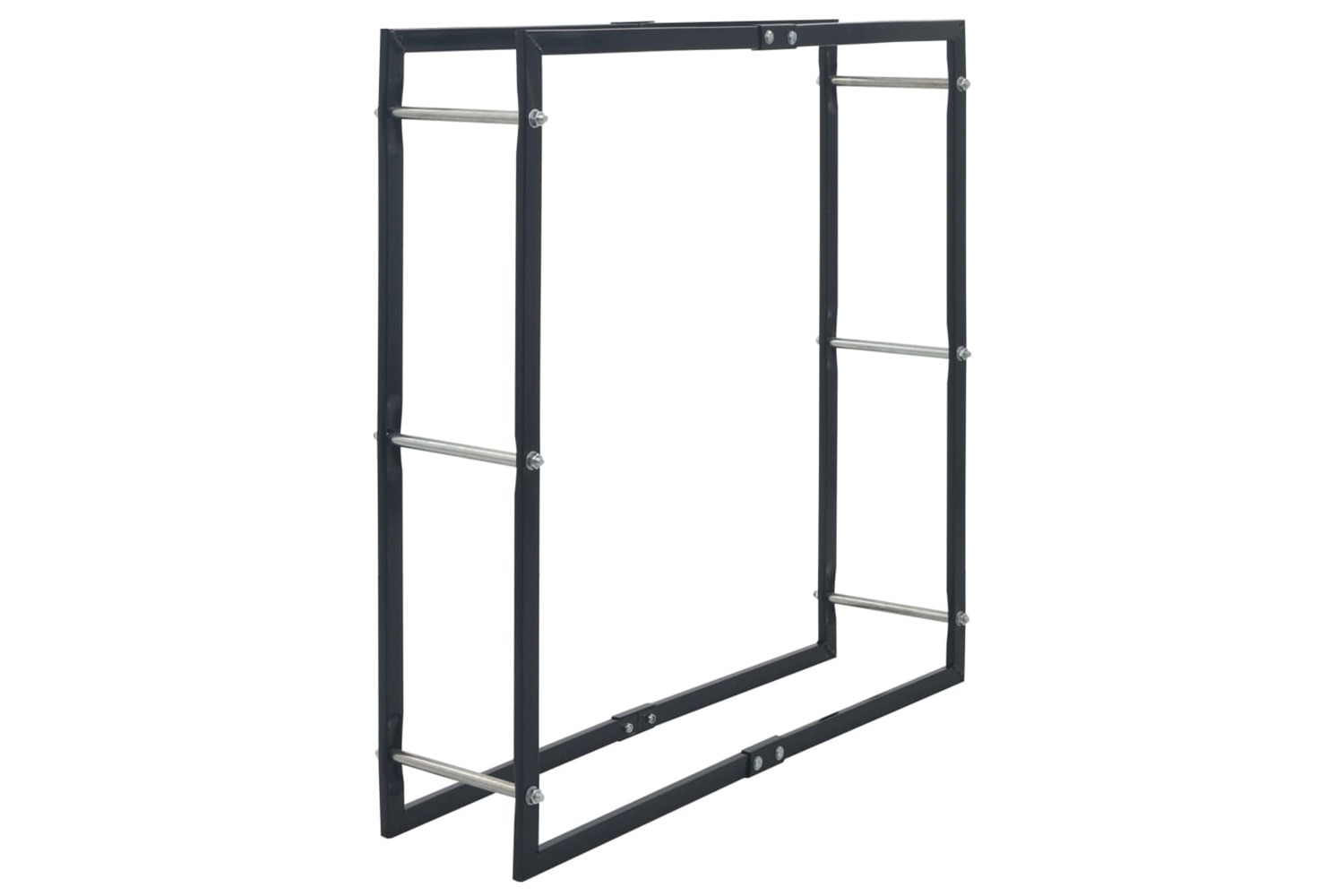 vidaXL 286288 Firewood Rack Black 100x25x100cm Steel