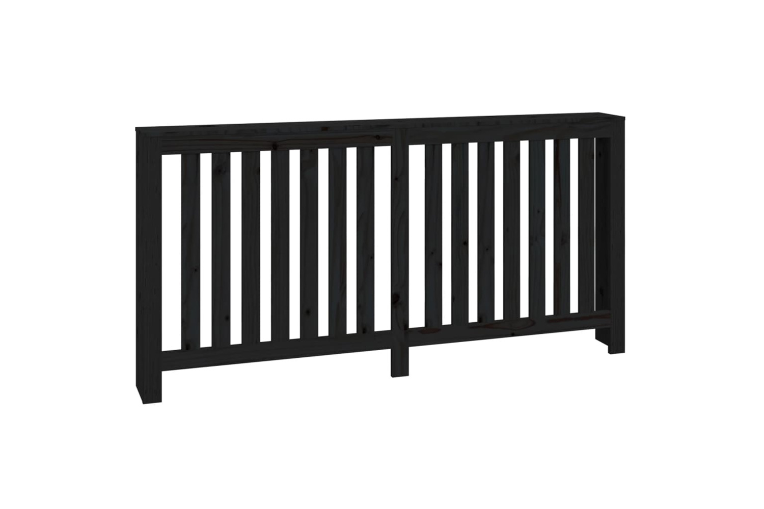 vidaXL 822585 Radiator Cover Black 169x19x84cm Solid Wood Pine
