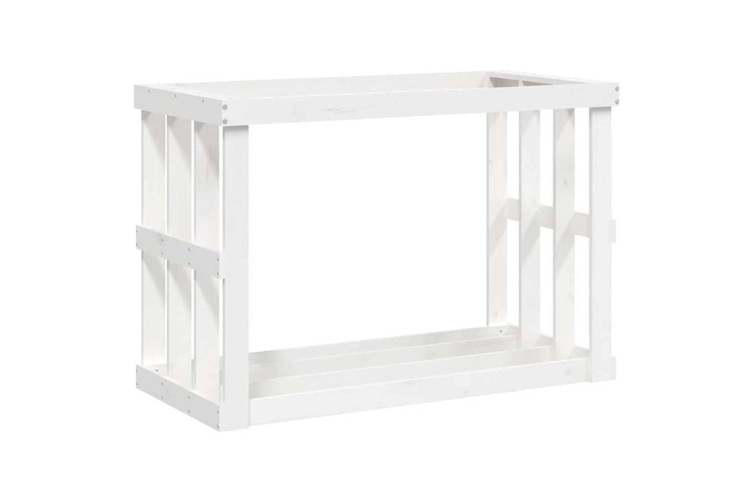 vidaXL 822632 Outdoor Log Holder White 108x52x74cm Solid Wood Pine