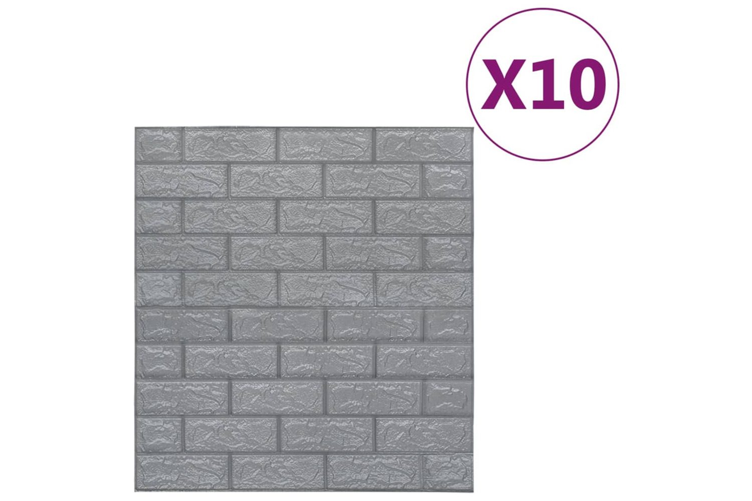 vidaXL 150721 3d Wallpaper Bricks Self-adhesive 10 Pcs Anthracite