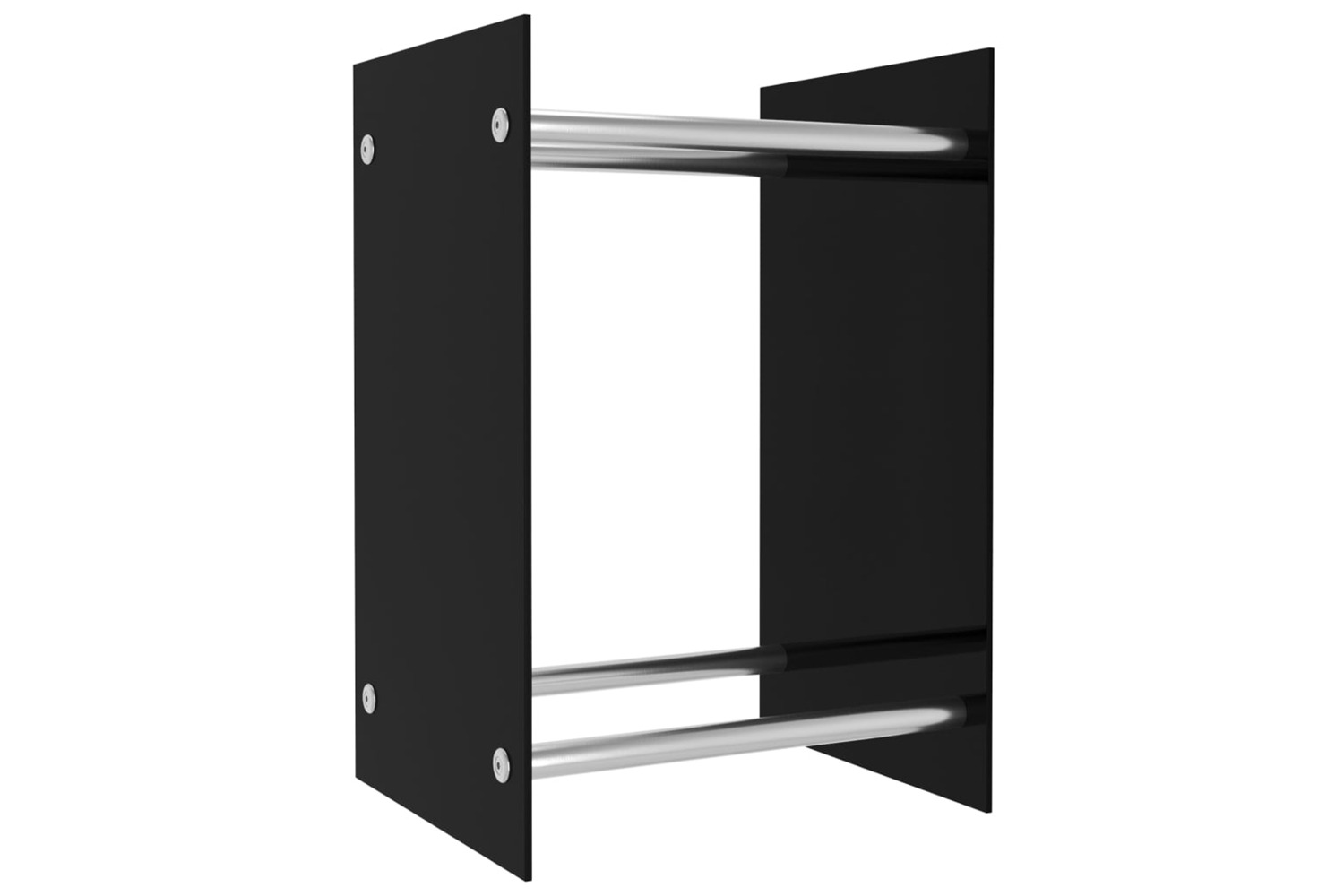 vidaXL 282829 Firewood Rack Black 40x35x60cm Glass