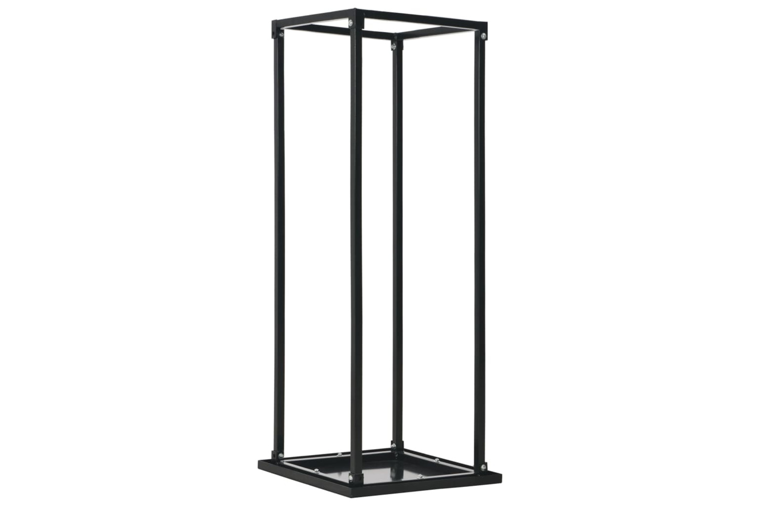 vidaXL 284702 Firewood Rack With Base Black 37x37x113cm Steel