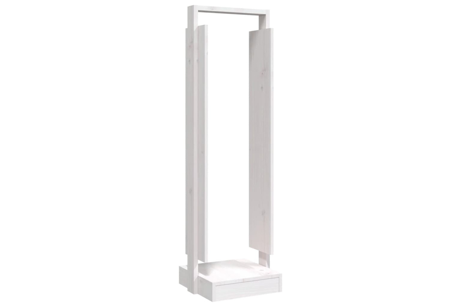 vidaXL 822622 Log Holder White 33.5x30x110cm Solid Wood Pine