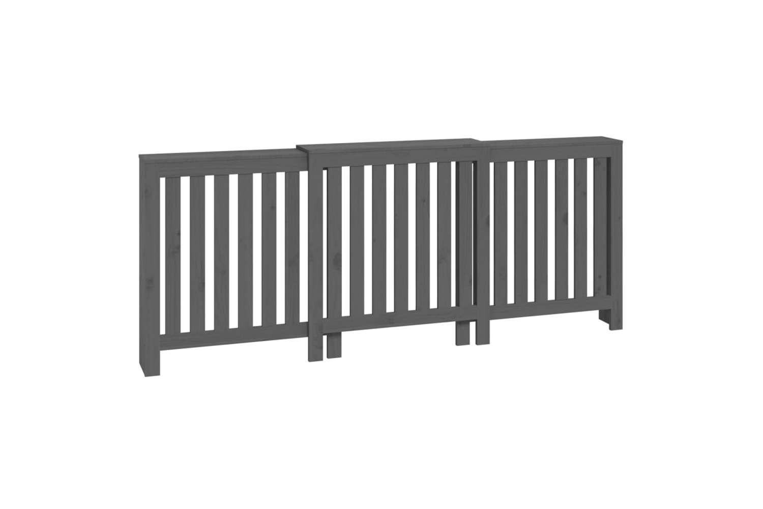 vidaXL 822588 Radiator Cover Grey 210x21x85cm Solid Wood Pine
